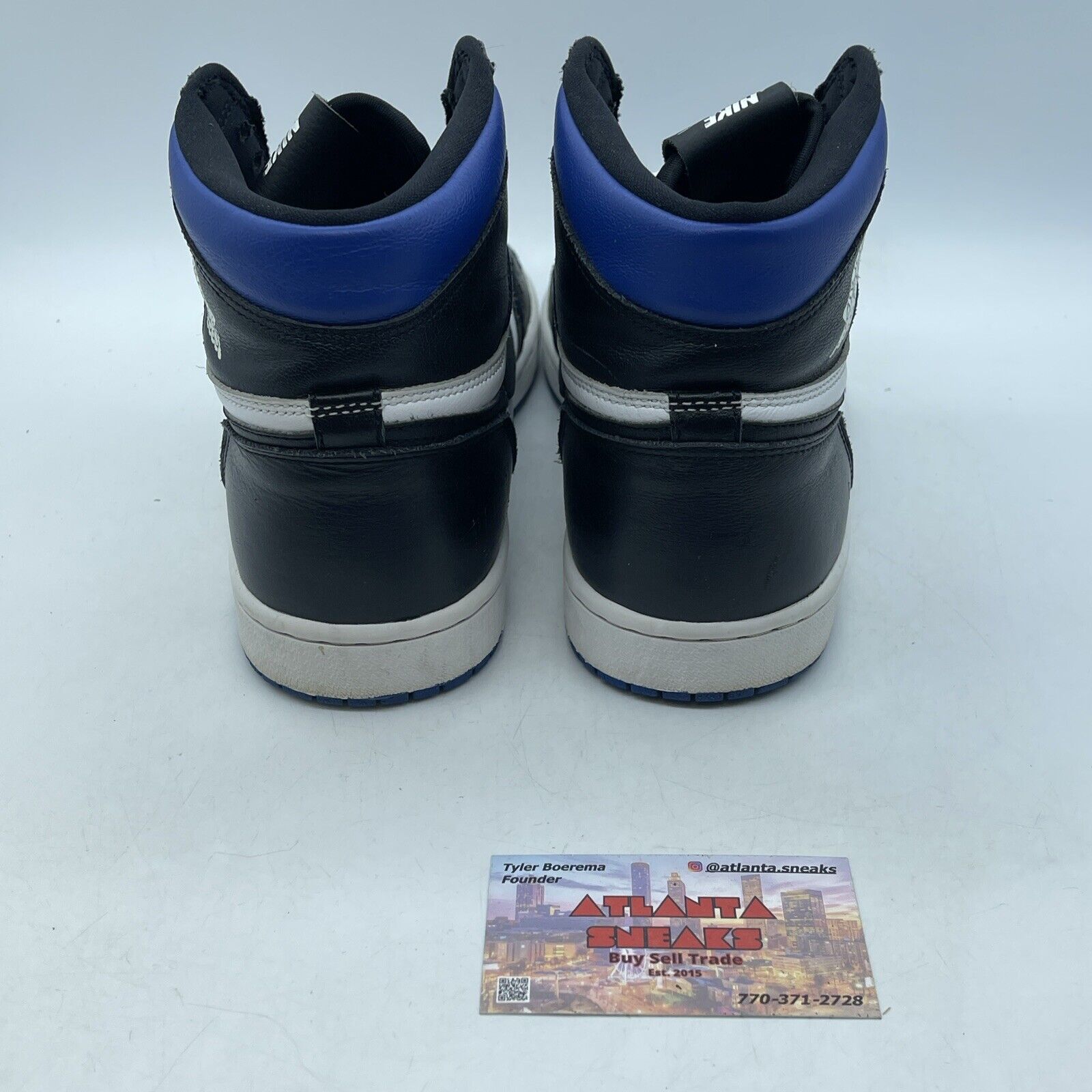 Size 9.5 - Jordan 1 Retro OG High Royal Toe Black Blue White (555088-041)