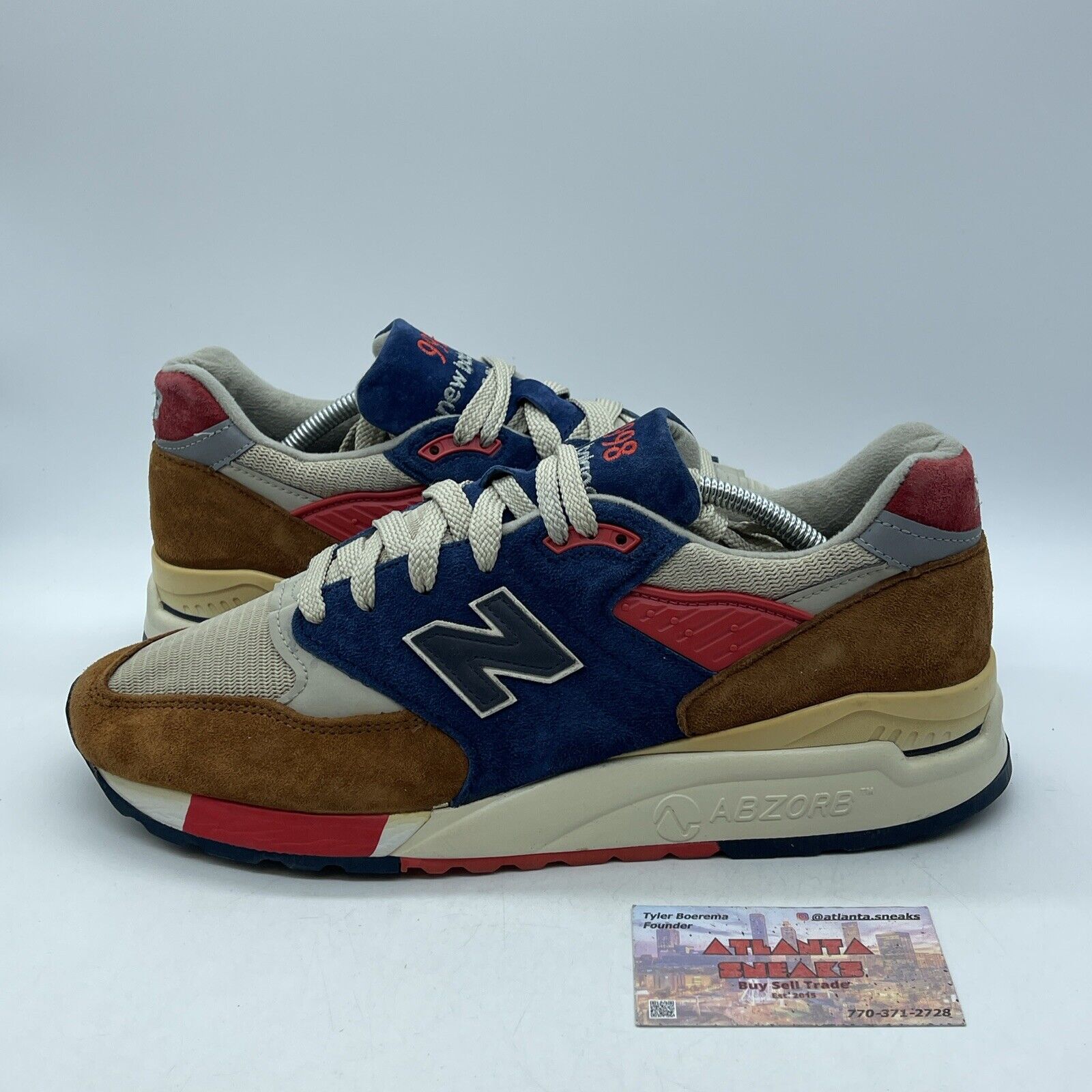 Size 11 - New Balance J. Crew x 998 Made in USA Hilltop Blues Suede (M998HTB)