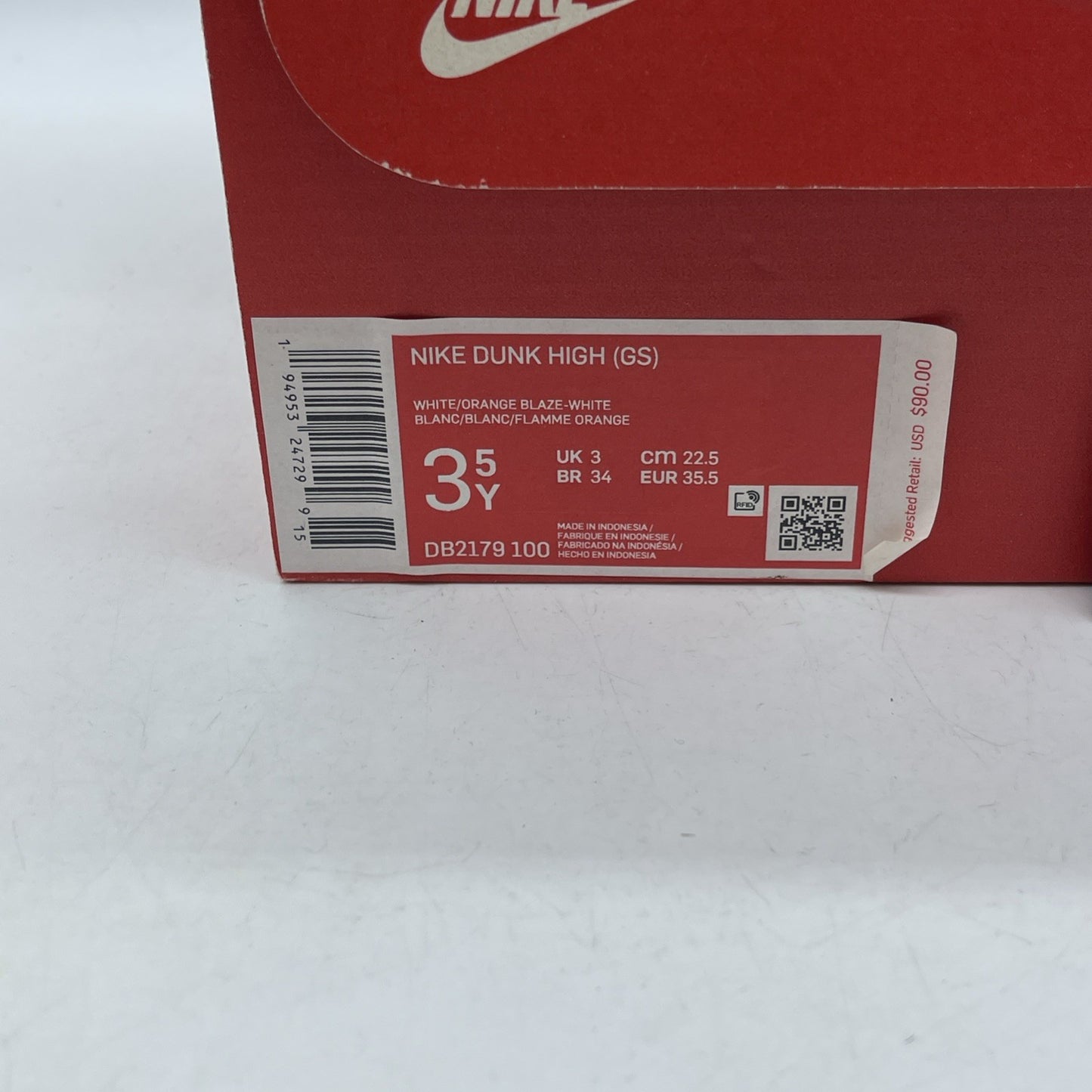 Size 3.5Y - Nike Dunk High SP  Syracuse Orange Preschool GS (DD2314-100)