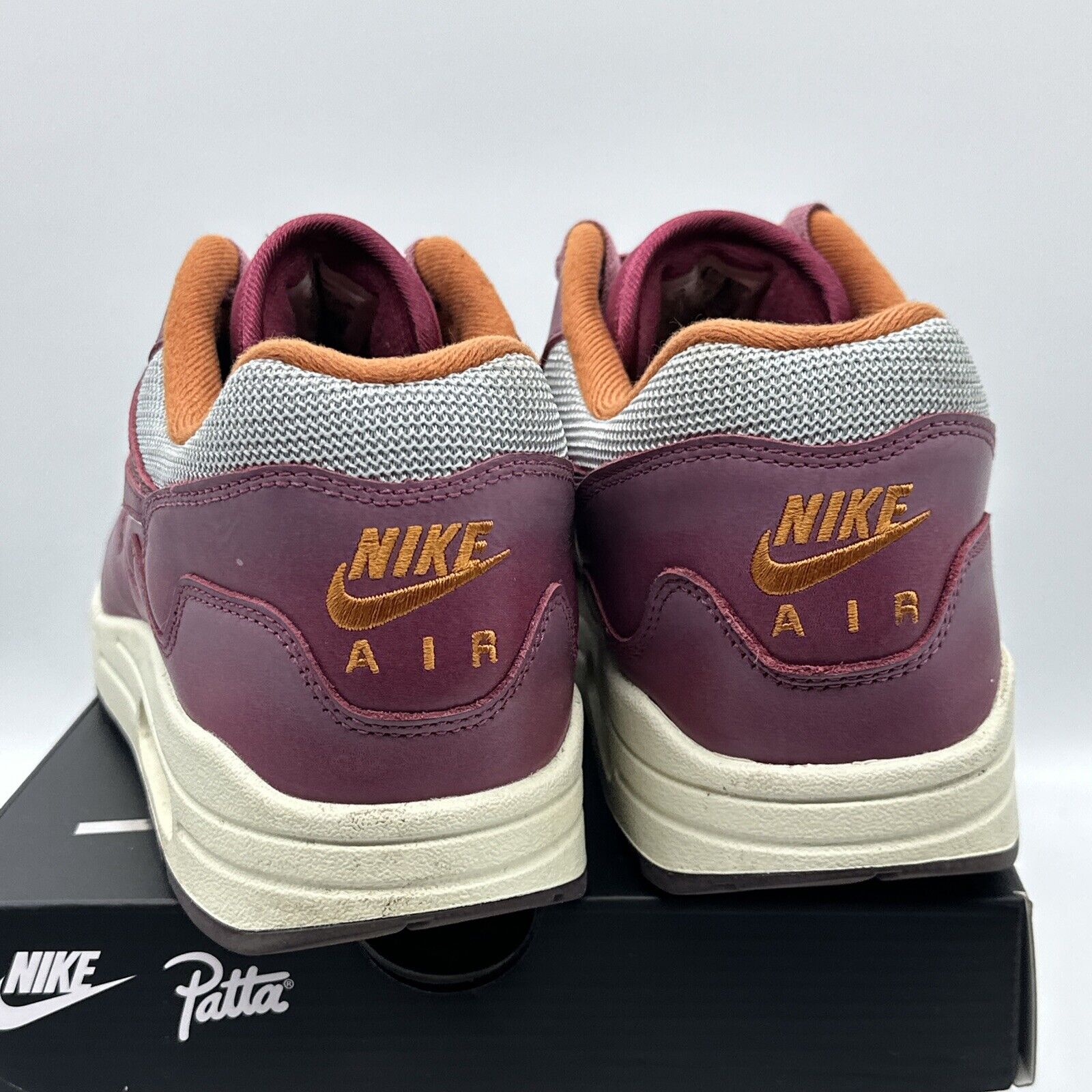 Size 12 - Nike Max 1 Patta Waves Metallic Silver/Rush Maroon