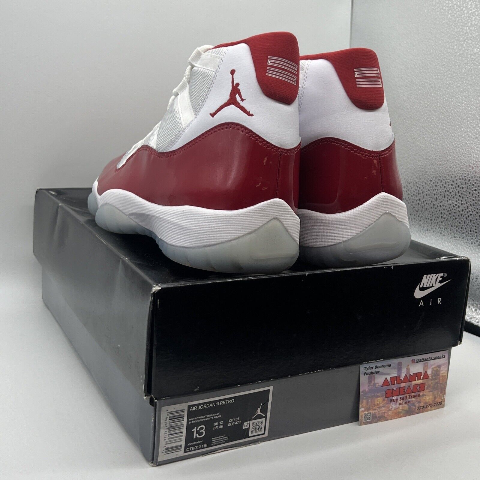 Nike Air Jordan 11 “Cherry” White Varsity Red Men’s Size 13 CT8012-116 Brand New