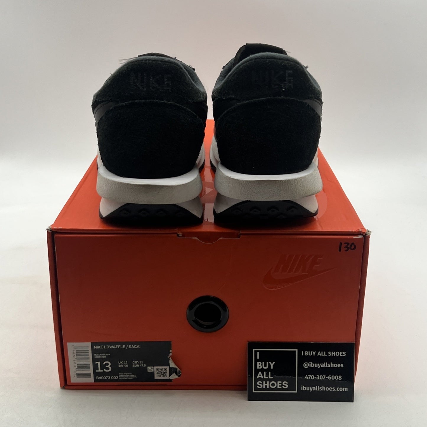Size 13 - Nike sacai x LDWaffle Black Nylon (BV0073-002)