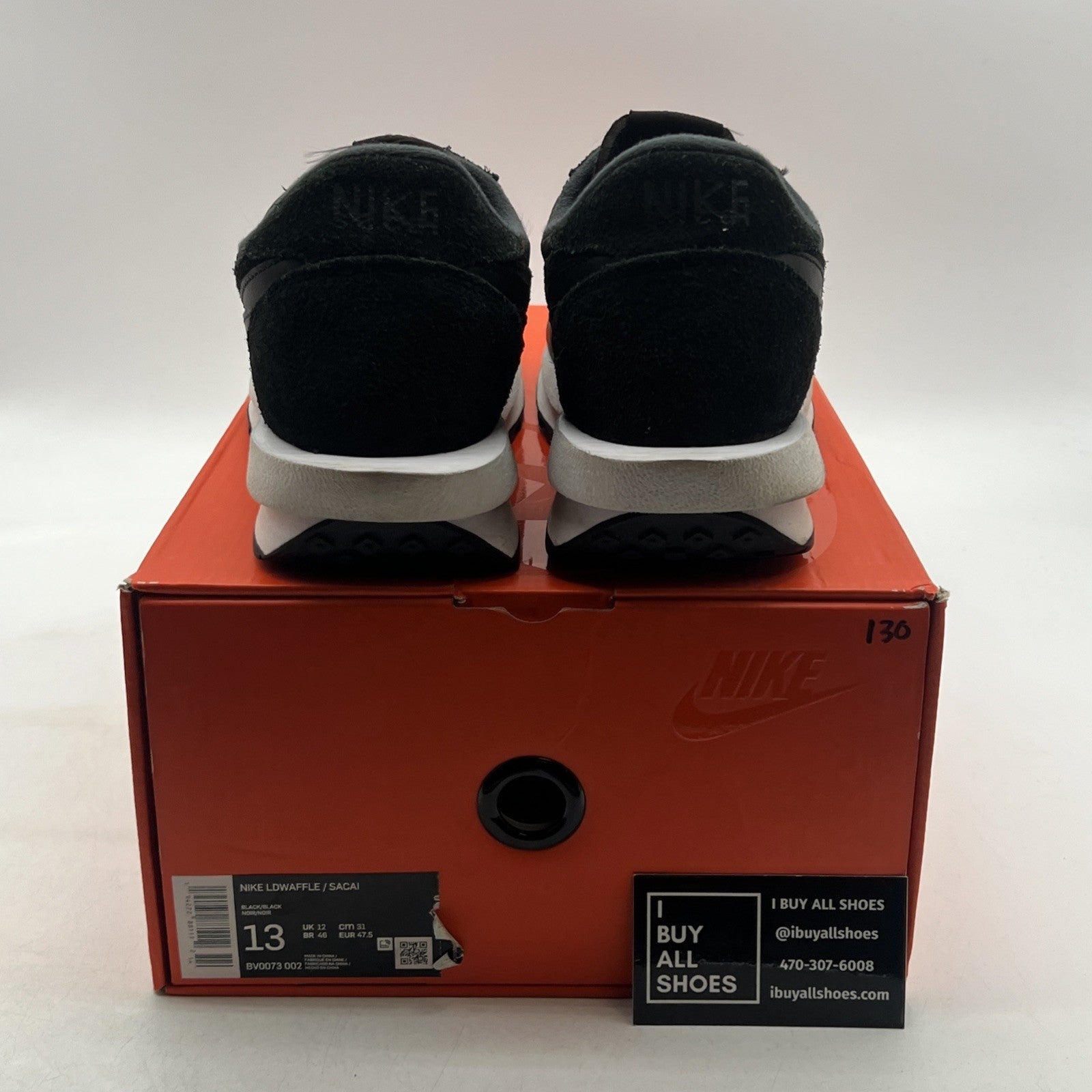 Size 13 - Nike sacai x LDWaffle Black Nylon (BV0073-002)