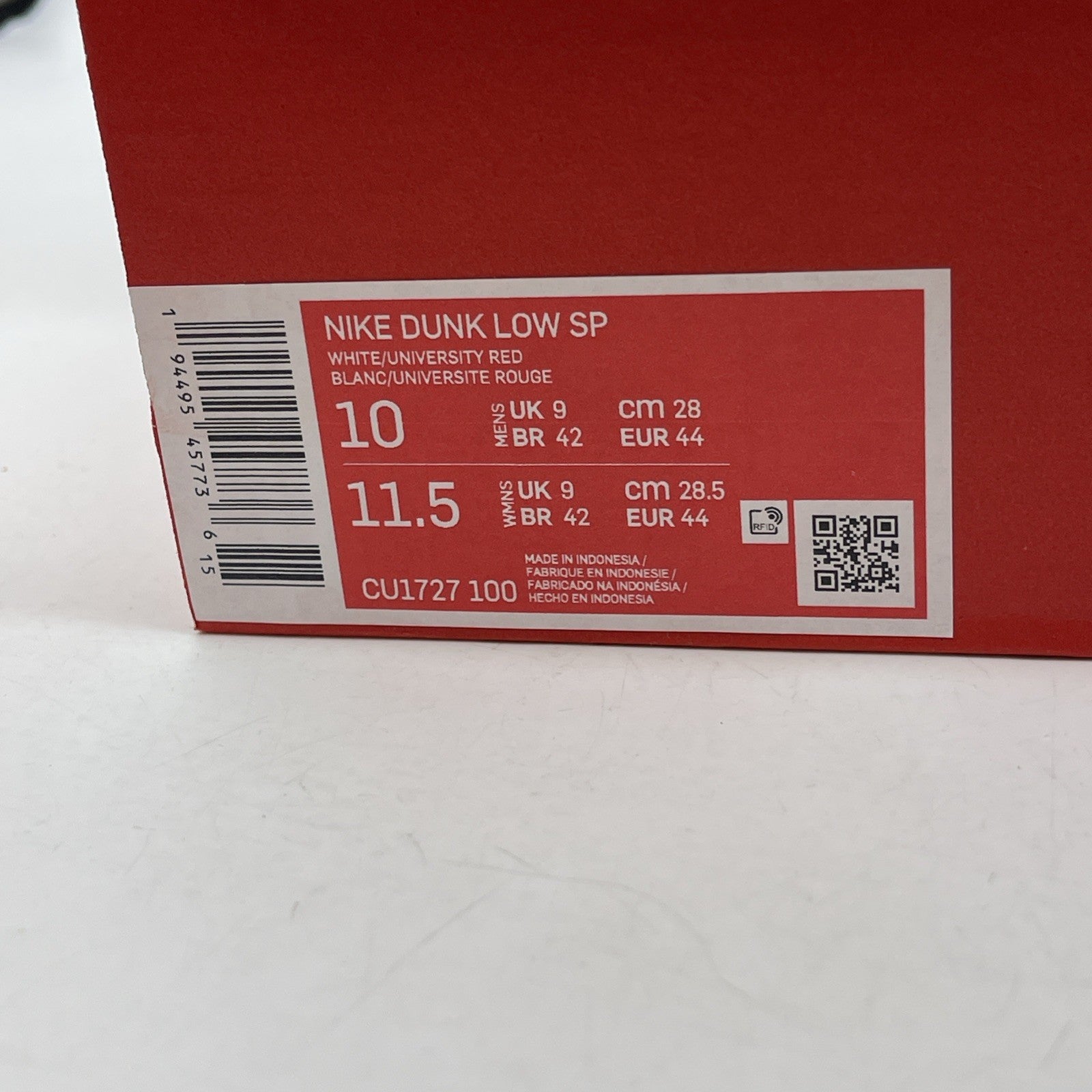 Size 10 - Nike Dunk Retro SP 2020 Low St. John's Red White Leather (CU1727-100)