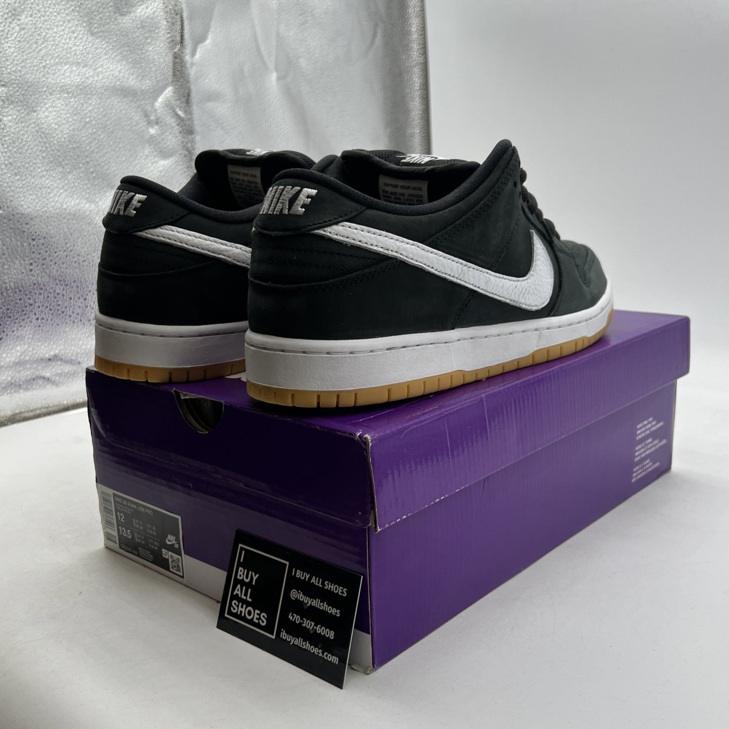 Size 12 - Nike Dunk Low SB Black Gum (CD2563-006)