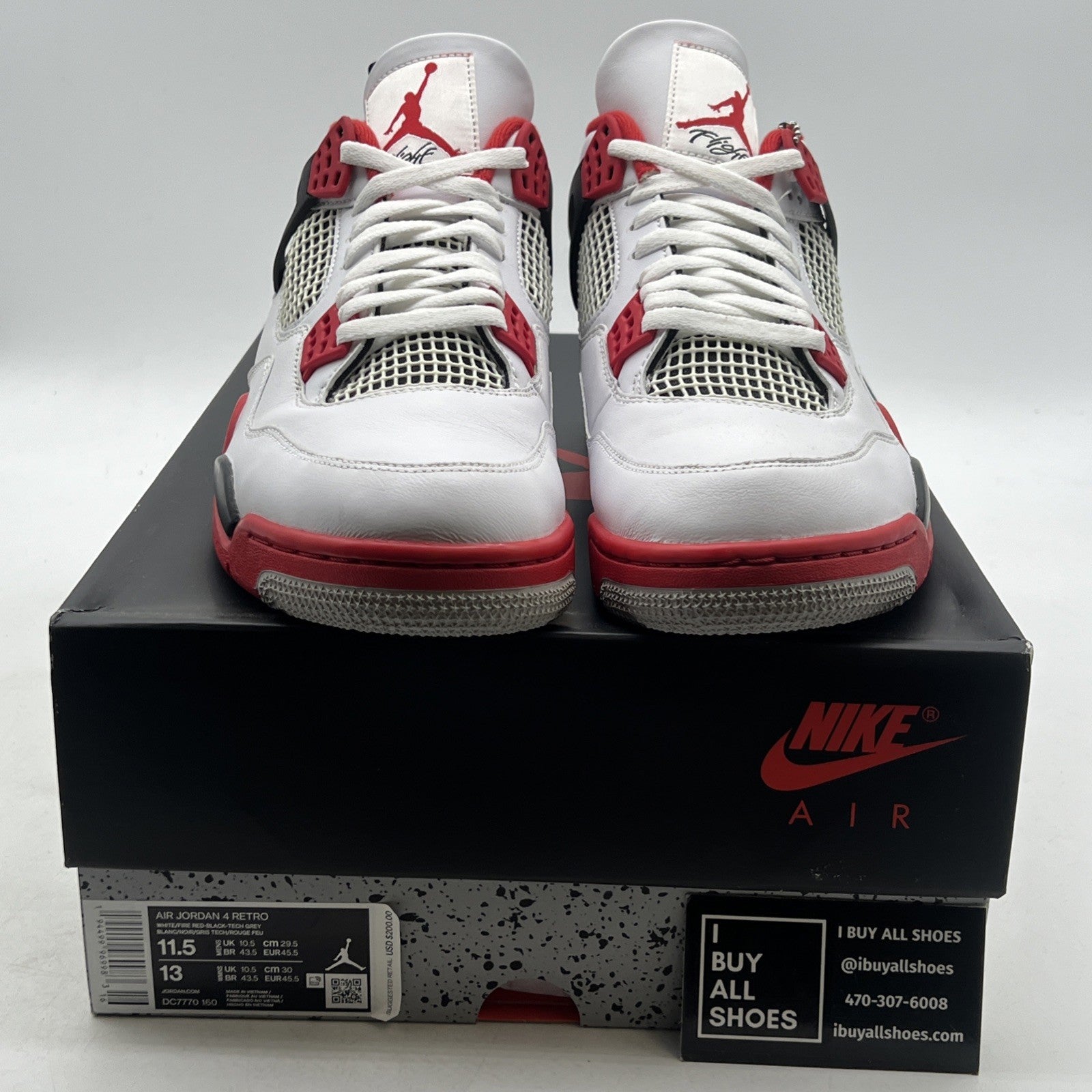 Size 11.5 - Air Jordan 4 Retro OG Mid Fire Red (DC7770-160)