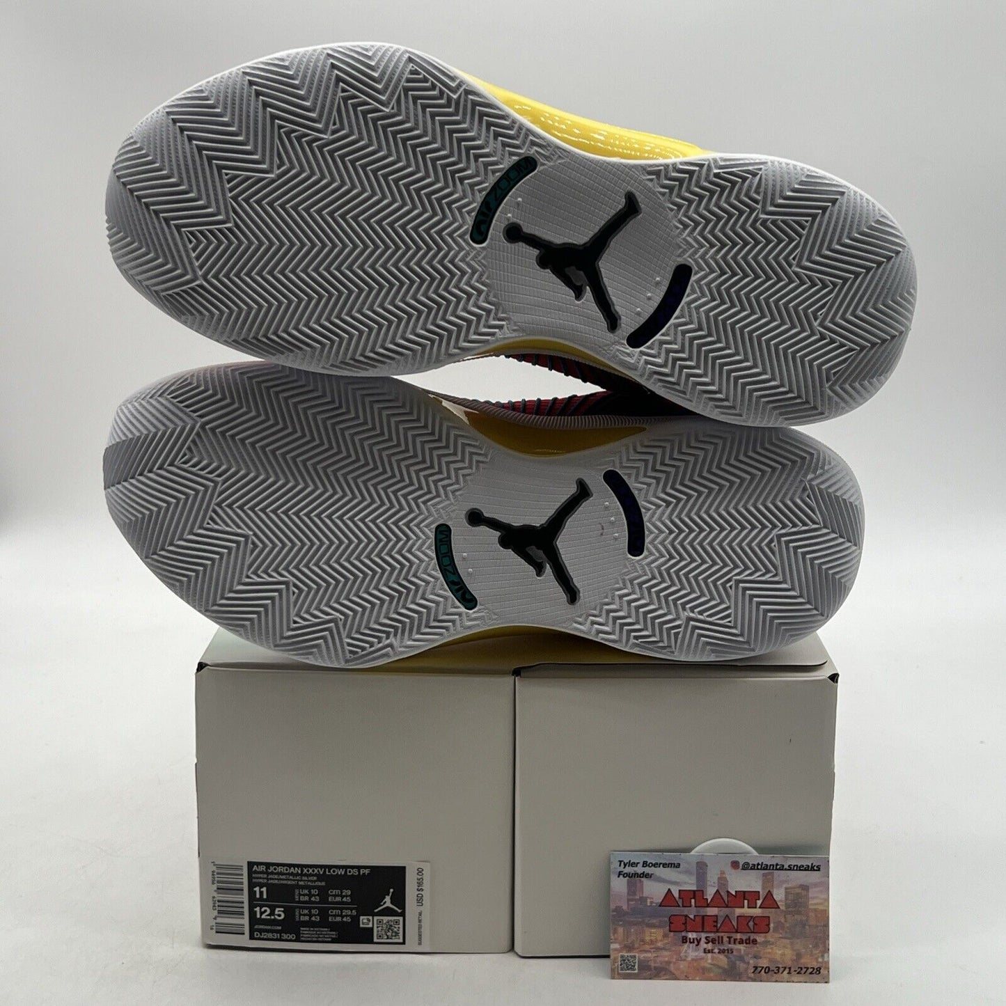 Size 11 - Air Jordan 35 DS PF Low Reflexology White Yellow Blue Red (DJ2831-300)