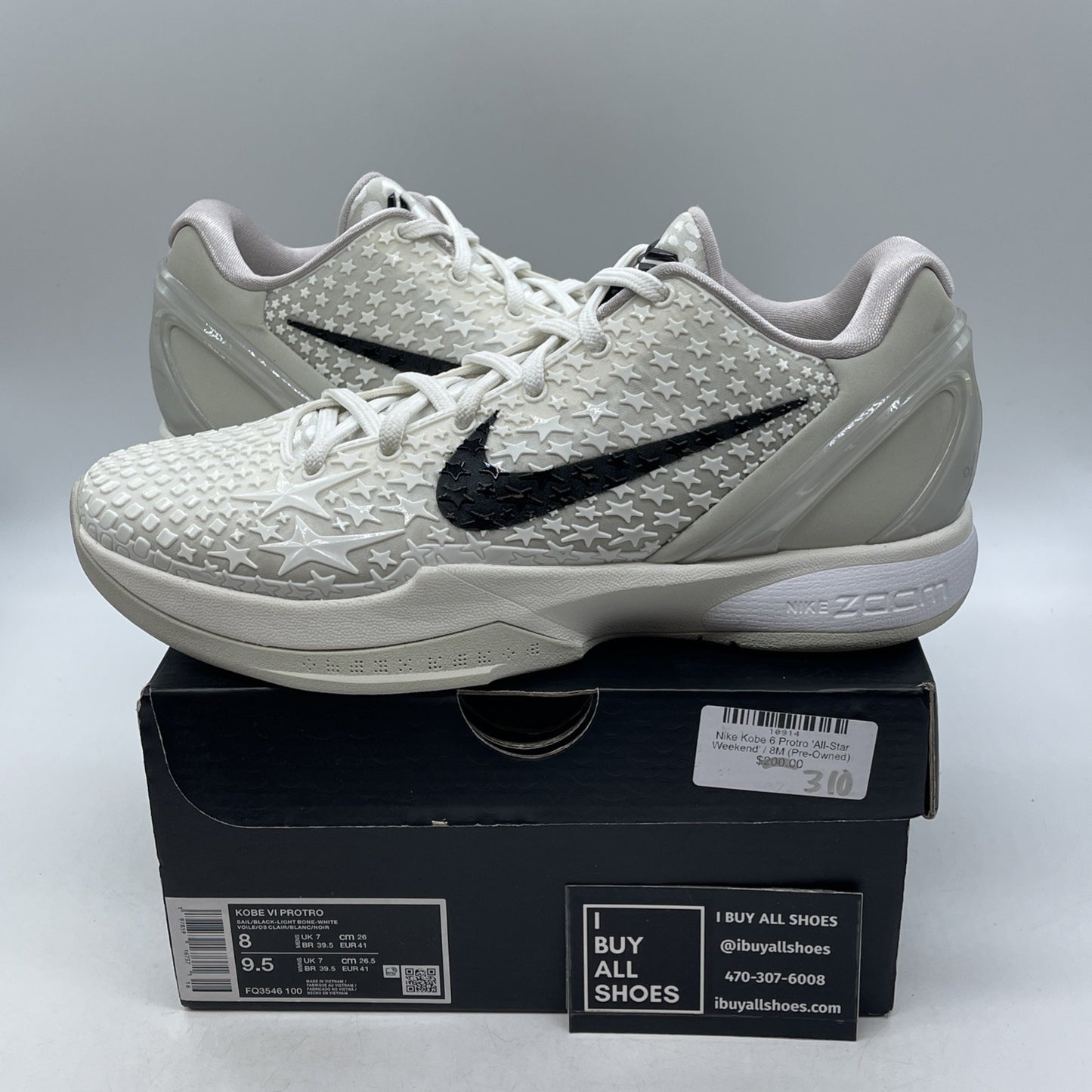 Size 8 - Nike Zoom Kobe 6 Protro All-Star Sail (FQ3546-100)