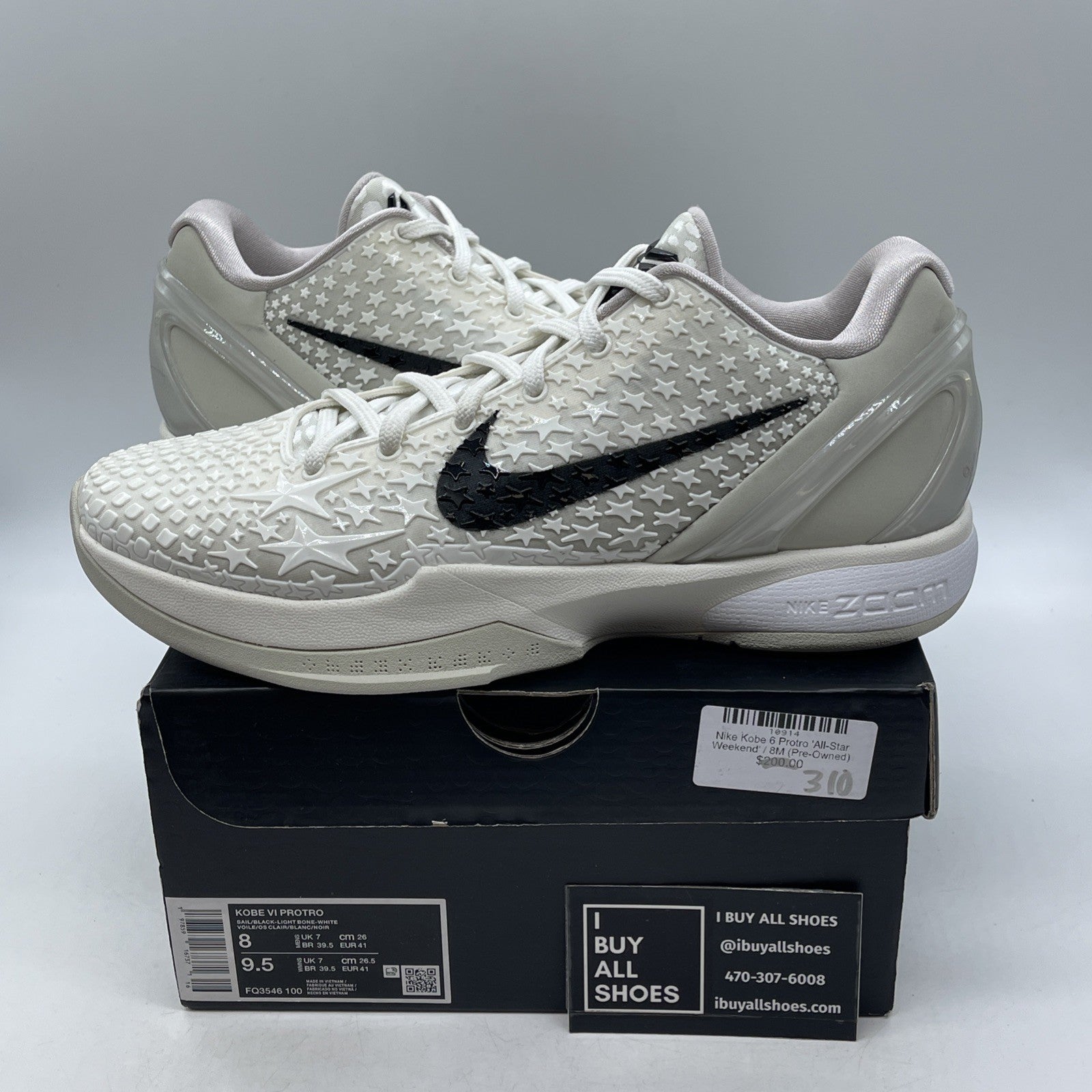 Size 8 - Nike Zoom Kobe 6 Protro All-Star Sail (FQ3546-100)