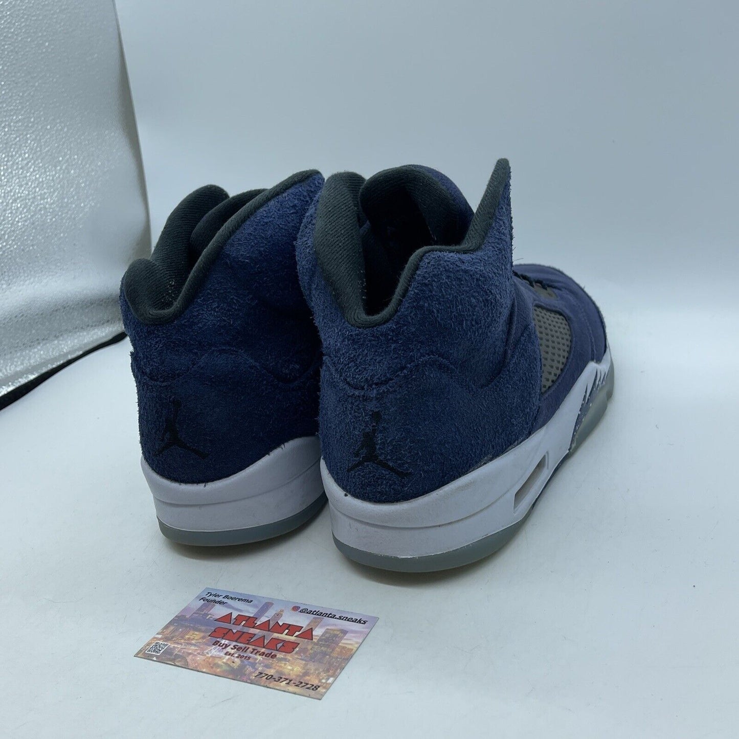 Size 11.5 - Air Jordan 5 Retro SE Midnight Navy Grey Suede Leather (FD6812-400)