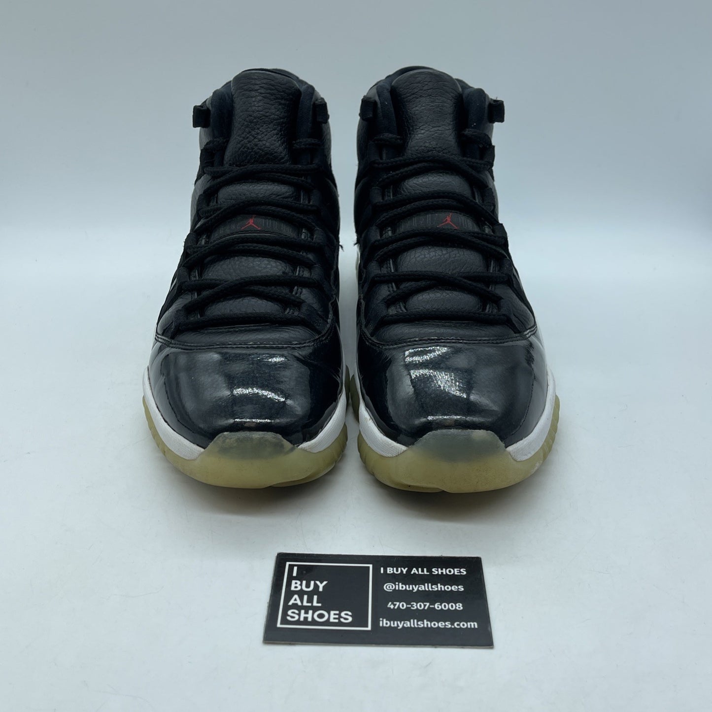 Size 9.5 - Jordan 11 Retro 72-10 2015 Black Leather Suede (378037-002)