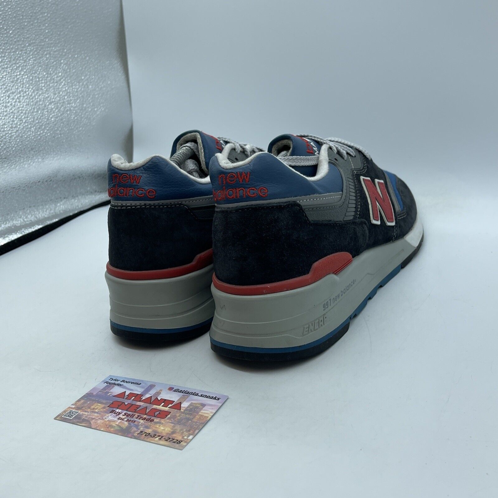 Size 11 - New Balance 997 Blue Black Red Grey Suede Leather (M997JNB)