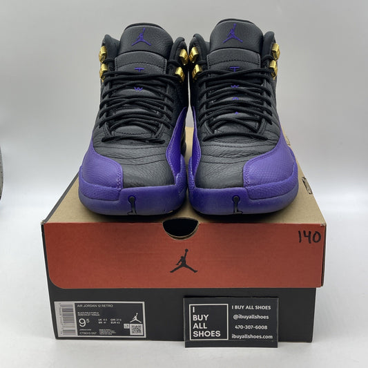 Size 9.5 - Jordan 12 Retro Mid Field Purple Black Leather (CT8013-057)