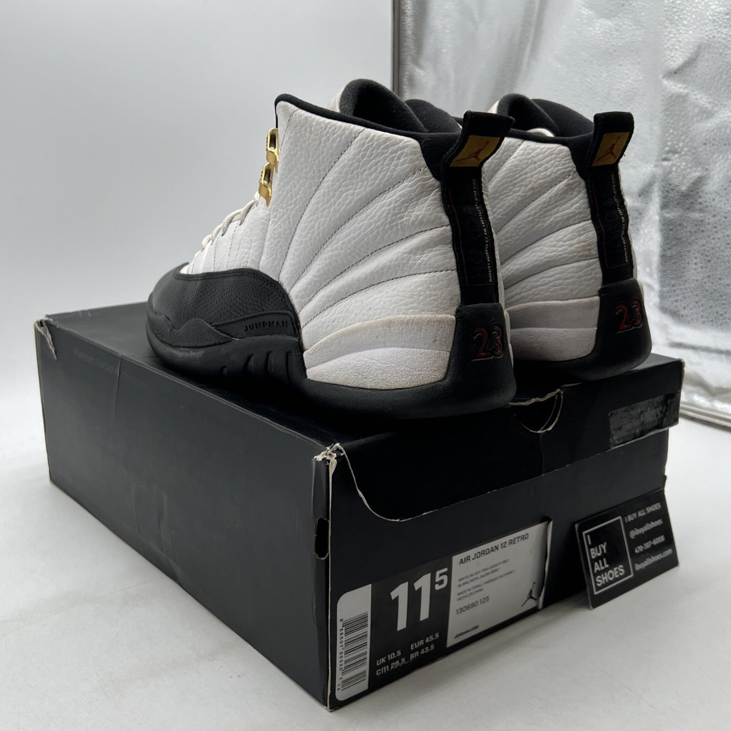 Size 11.5 - Air Jordan 12 Retro taxi release 2013 (130690-125)