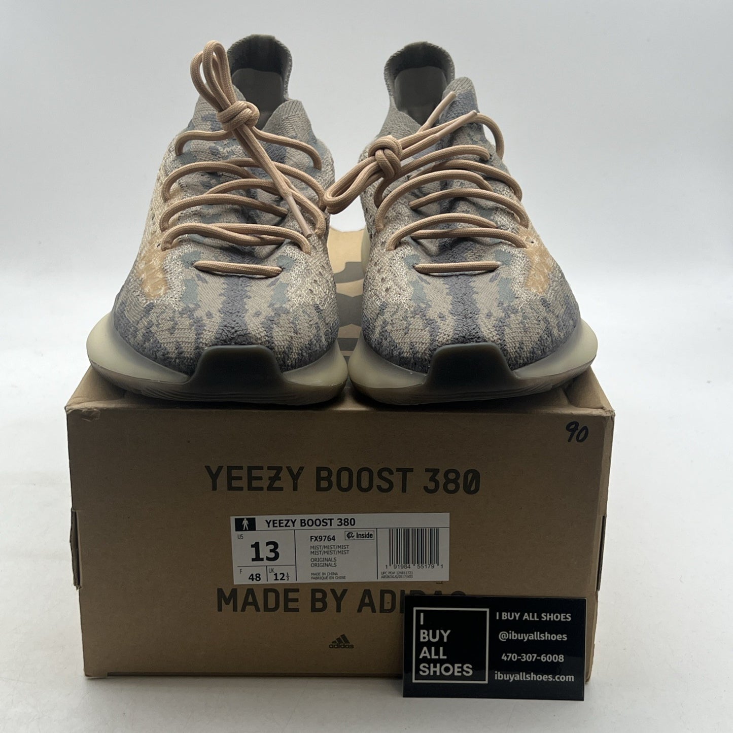 Size 13 - adidas Yeezy Boost 380 Mist Non-Reflective (FX9764)