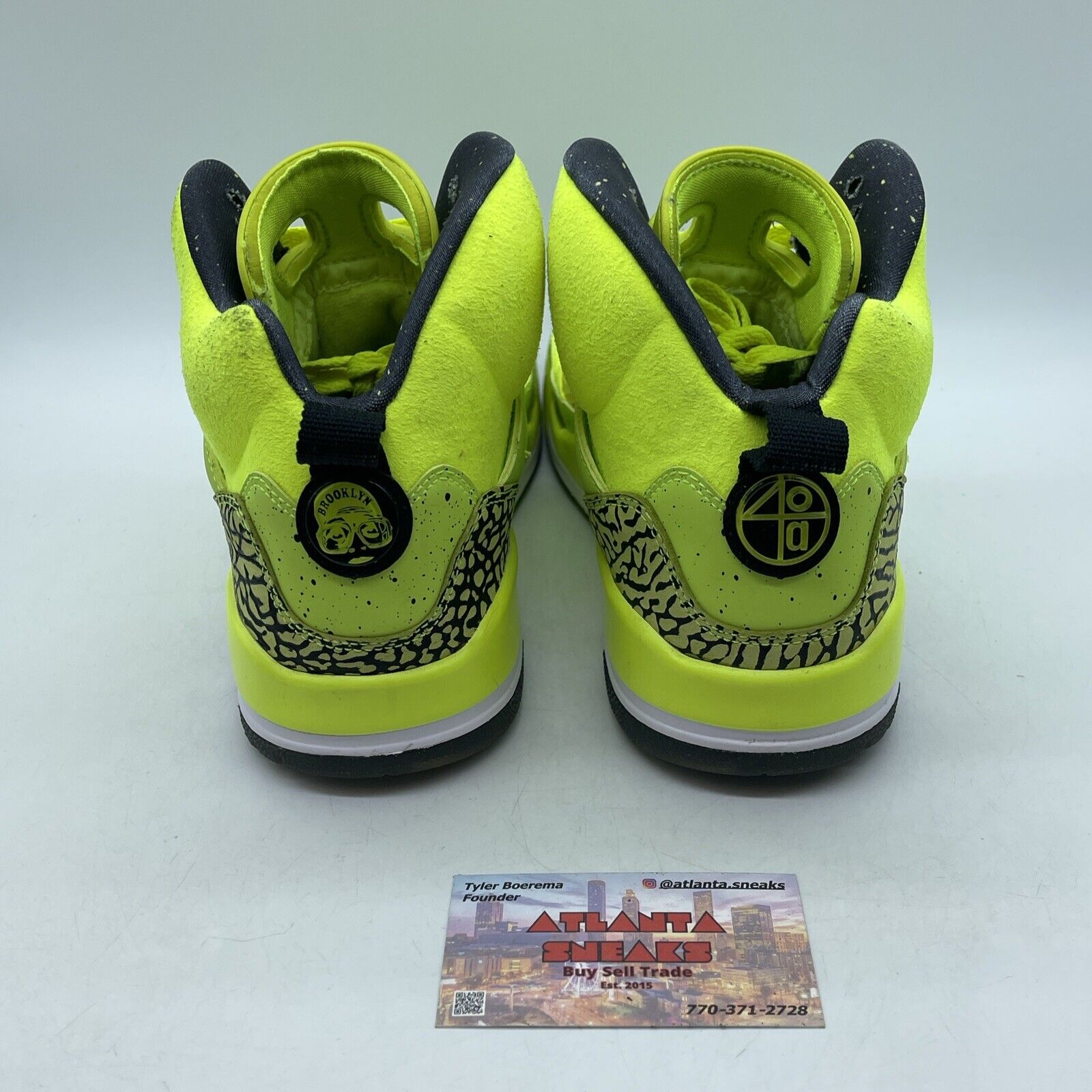 Size 10 - Jordan Spizike BHM Neon Green Black Suede Leather (579593-712)