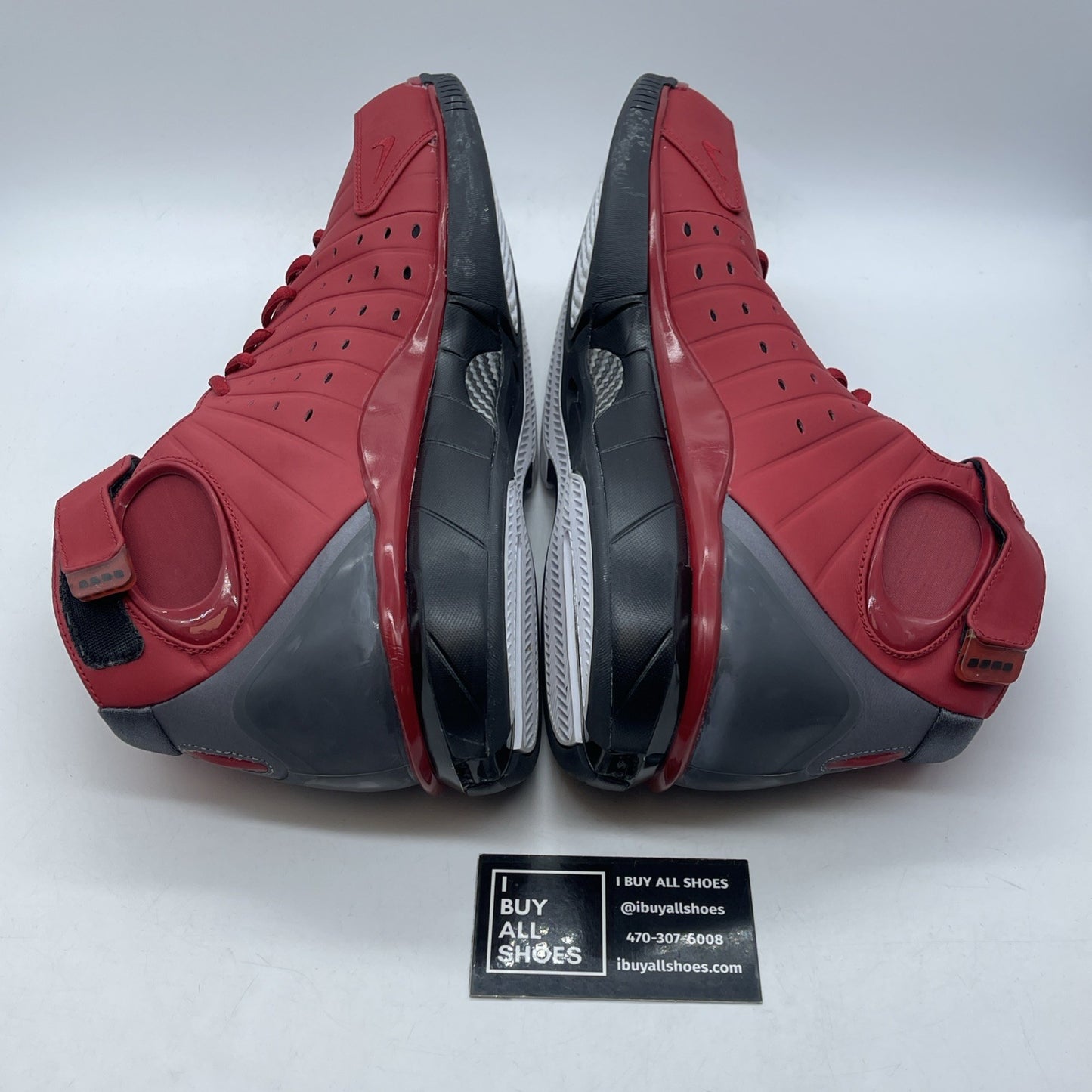 Size 13 - Nike Air Zoom Huarache 2k4 Varsity Red Black Leather (511425 661)