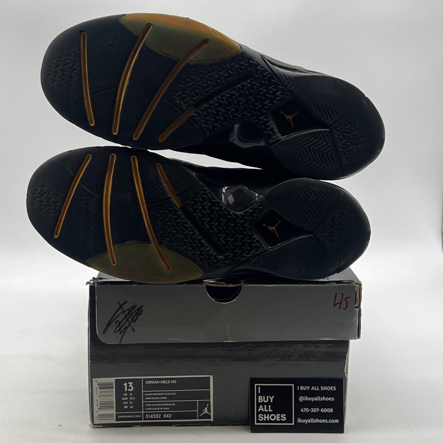 Size 13 - Air Jordan Melo M3 Black University Blue (314302-042)