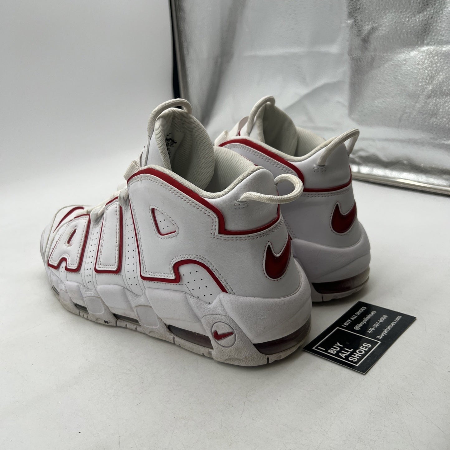Size 12 - Nike Air More Uptempo White Varsity Red 2018 (921948-102)