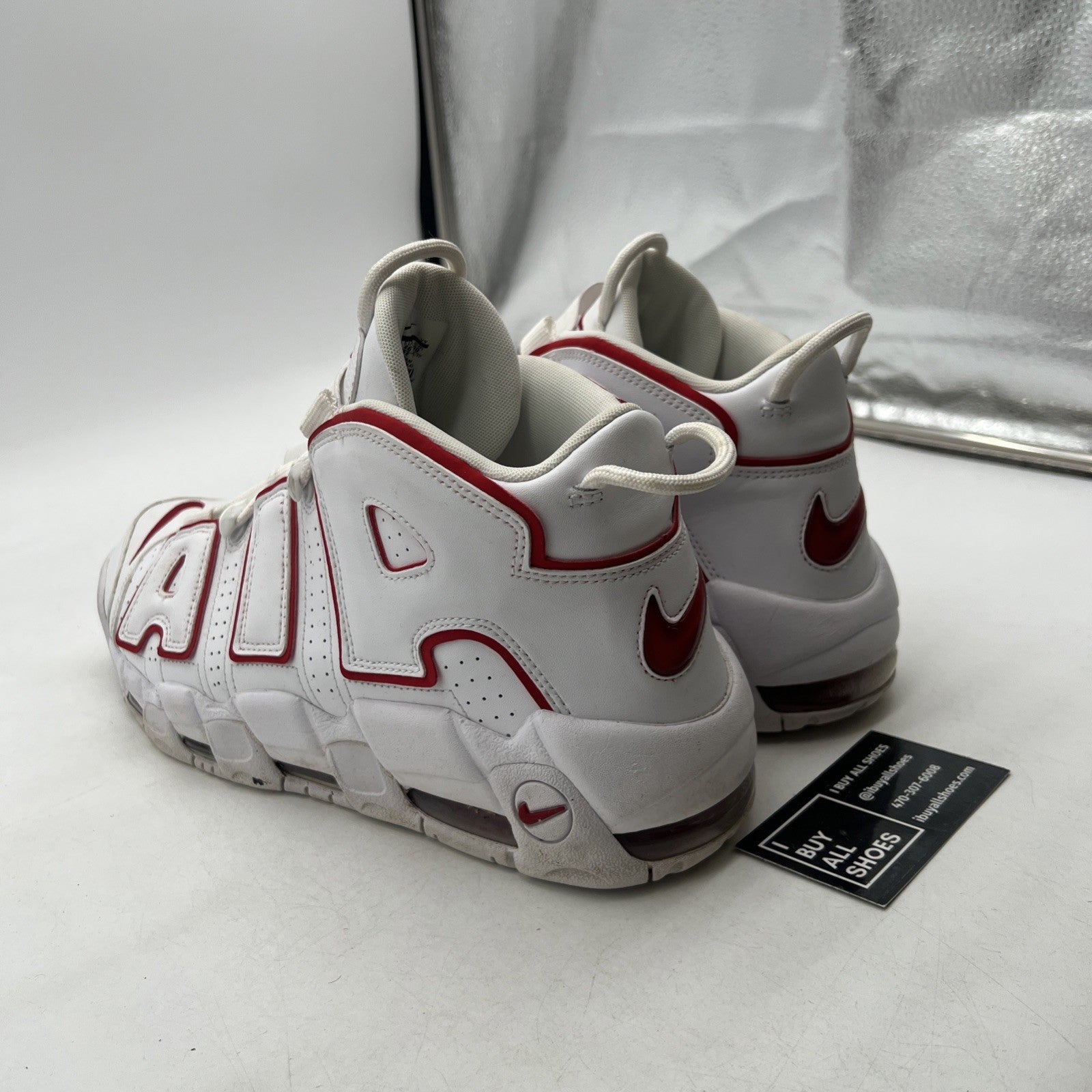 Size 12 - Nike Air More Uptempo White Varsity Red 2018 (921948-102)
