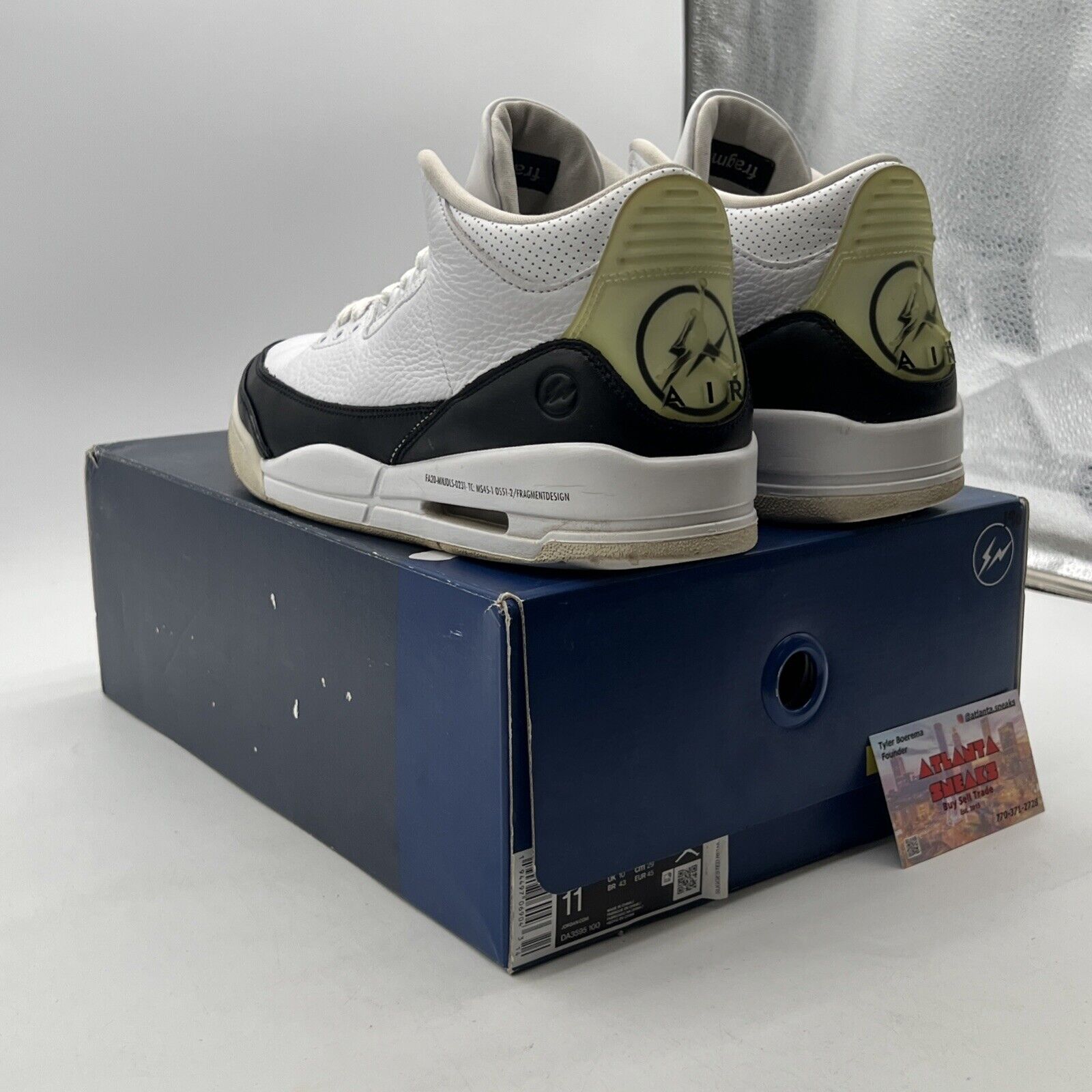 Size 11 - Air Jordan 3 Retro SP x Fragment Design Mid White (DA3595-100)