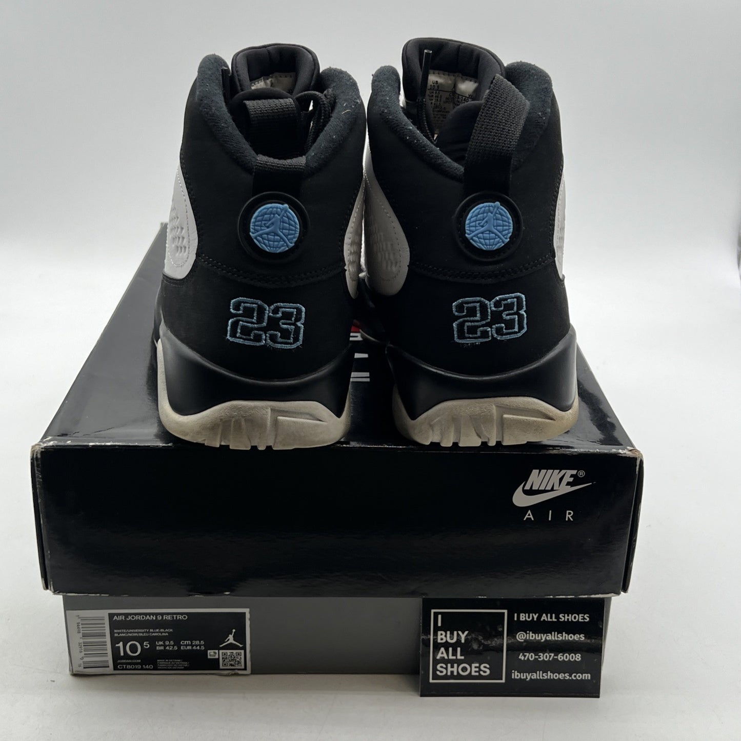 Size 10.5 - Air Jordan 9 Retro University Blue 2020 (CT8019-140)