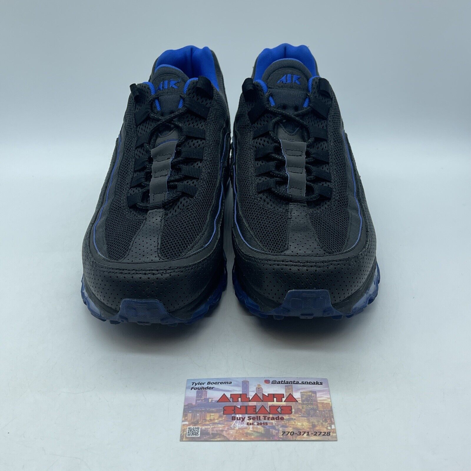 Size 11 - Nike Air Max 24-7 Black Blue Suede Leather (397252-003)