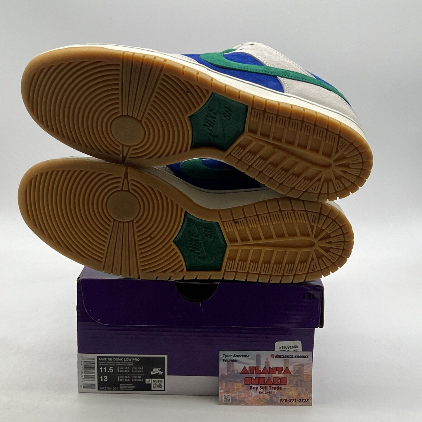 Size 11.5 - Nike Dunk SB Low Hyper Royal Malachite (HF3704-001)