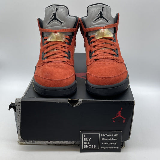 Size 9W - Air Jordan 5 Retro Dunk on Mars Orange Black Suede (DD9336-800)