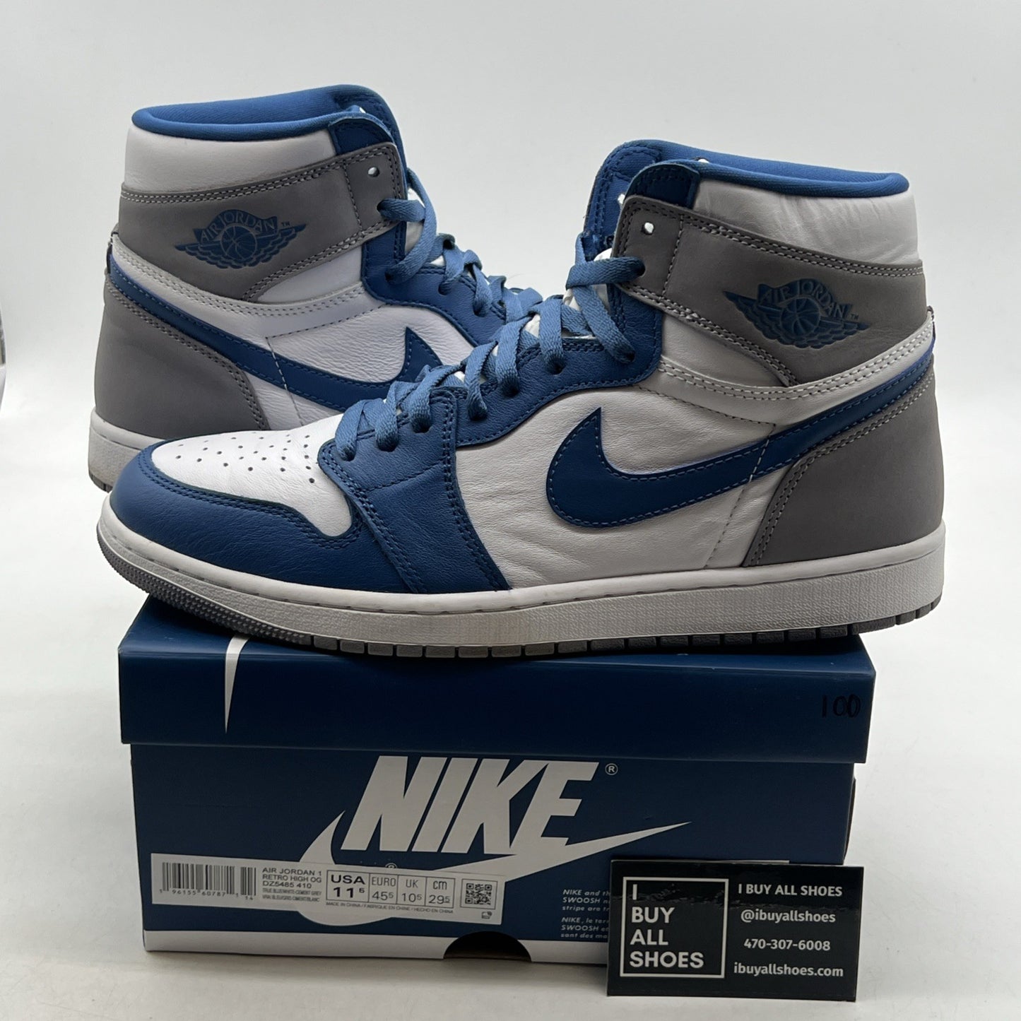 Size 11.5 - Air Jordan 1 Retro OG High True Blue (DZ5485-410)