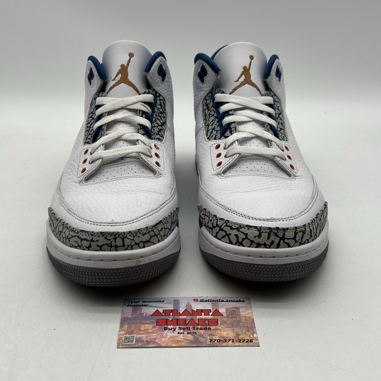 Size 11 - Jordan 3 Retro Mid Washington Wizards White Leather Blue (CT8532-148)