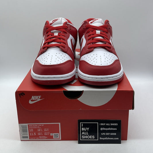 Size 10 - Nike Dunk Retro SP 2020 Low St. John's Red White Leather (CU1727-100)