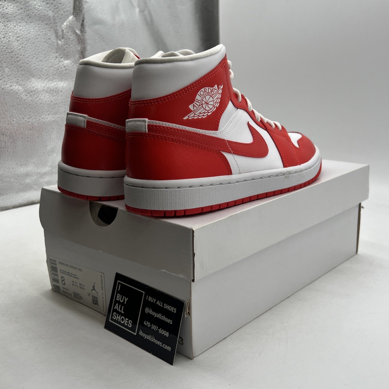 Size 8 - Air Jordan 1 Mid Habanero Red W (BQ6472-116)