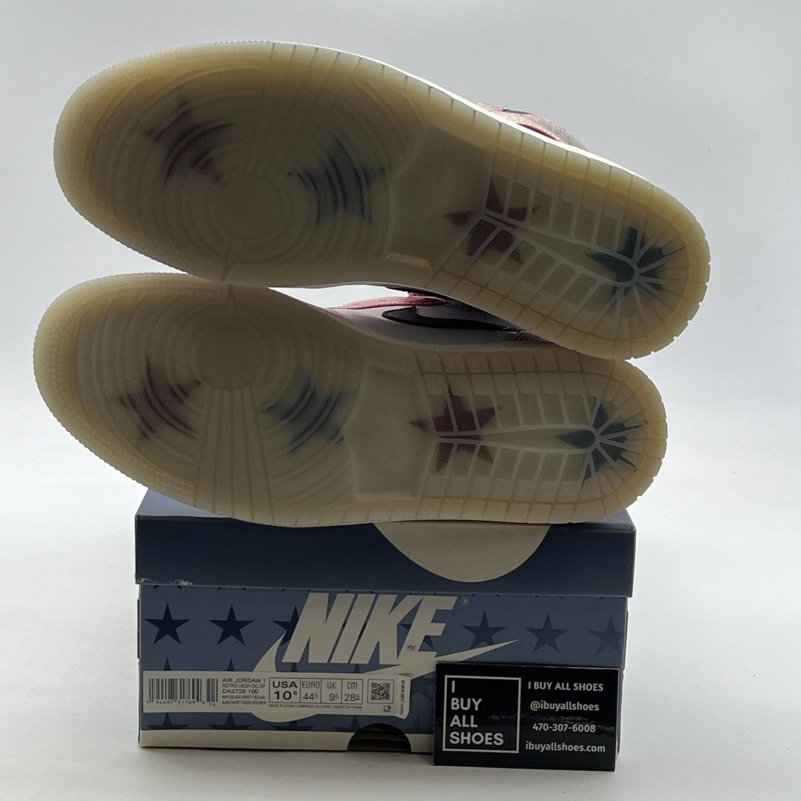 Size 10.5 -Air Jordan 1 Retro High OG SP x Trophy Room Chicago 2020 (DA2728-100)