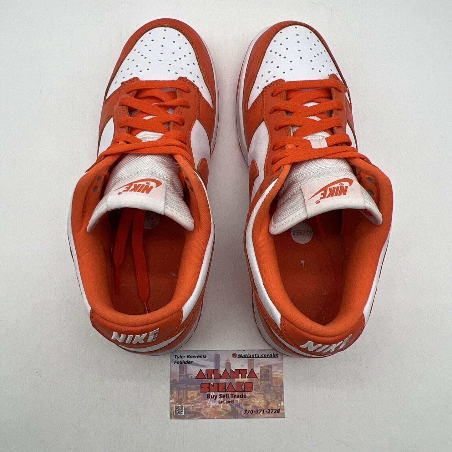 Size 7.5 - Nike Dunk Low Retro SP Syracuse 2020 White Orange Leather AV1165-001