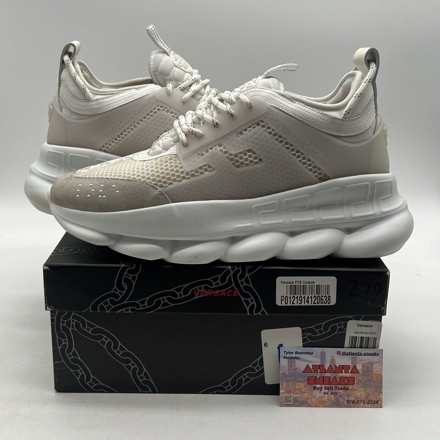 Size 10 - Versace Chain Reaction White (DSU7071E-D7CTG-D01)