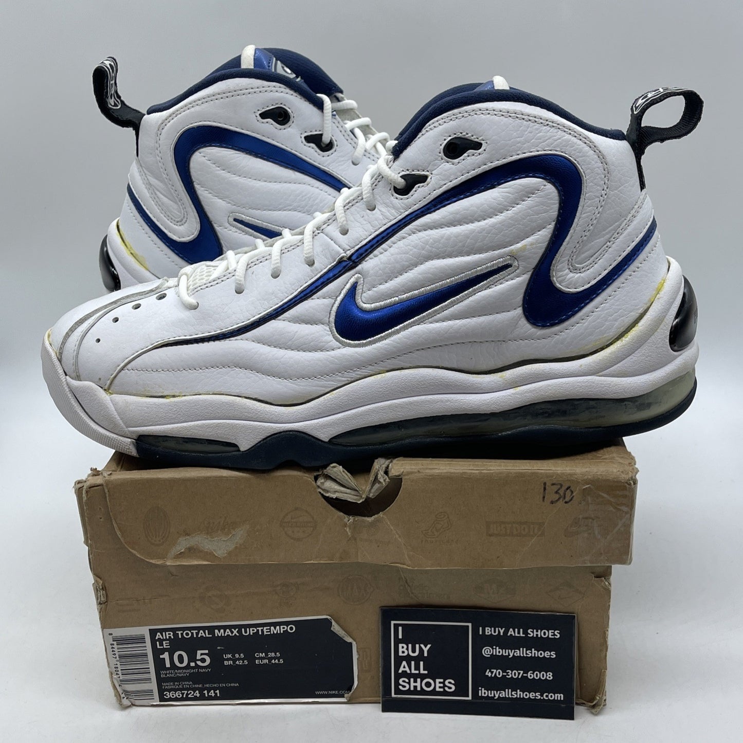 Size 10.5 - Nike Air Total Max Uptempo 2009 Midnight Navy (366724-141)