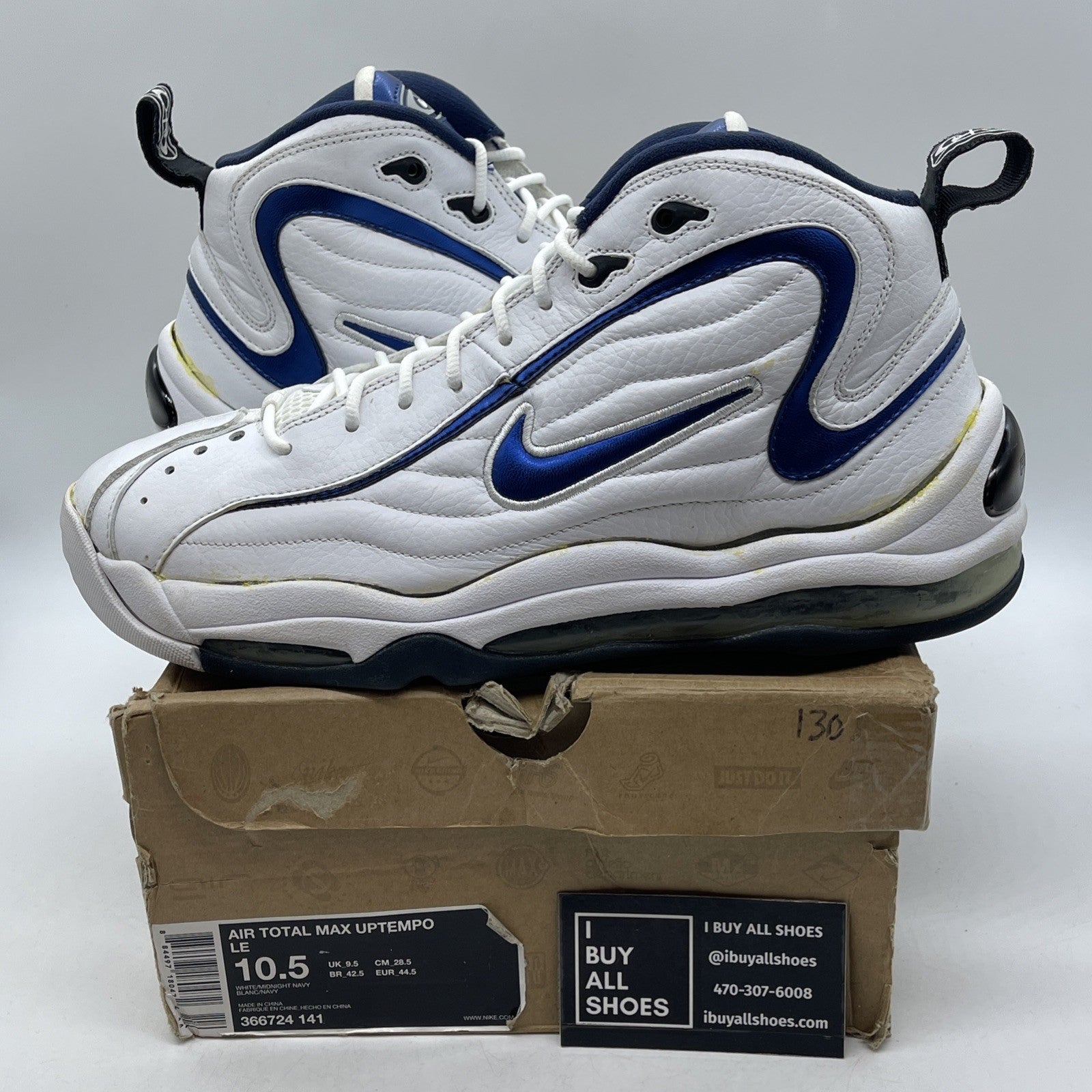 Size 10.5 - Nike Air Total Max Uptempo 2009 Midnight Navy (366724-141)