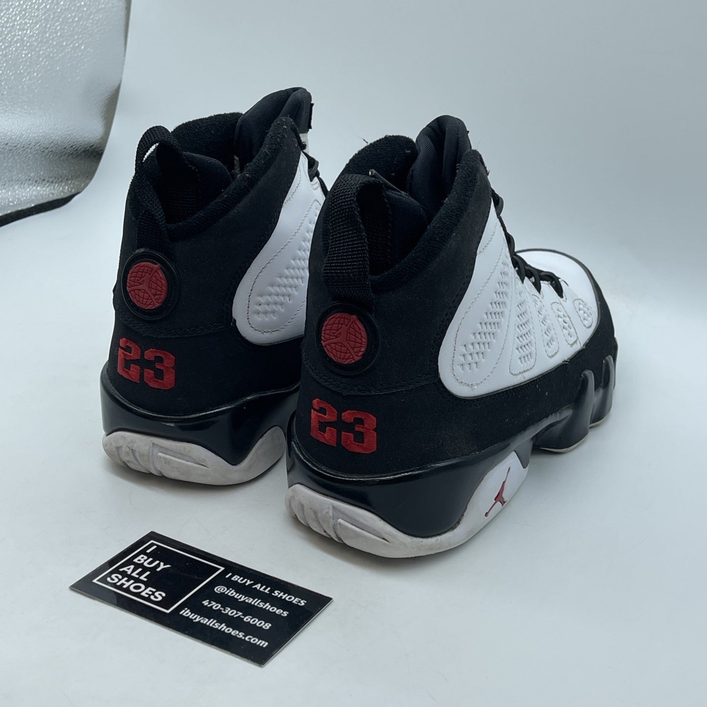 Size 9 - Air Jordan 9 Retro 2010 Release Black White Suede (302370-102)