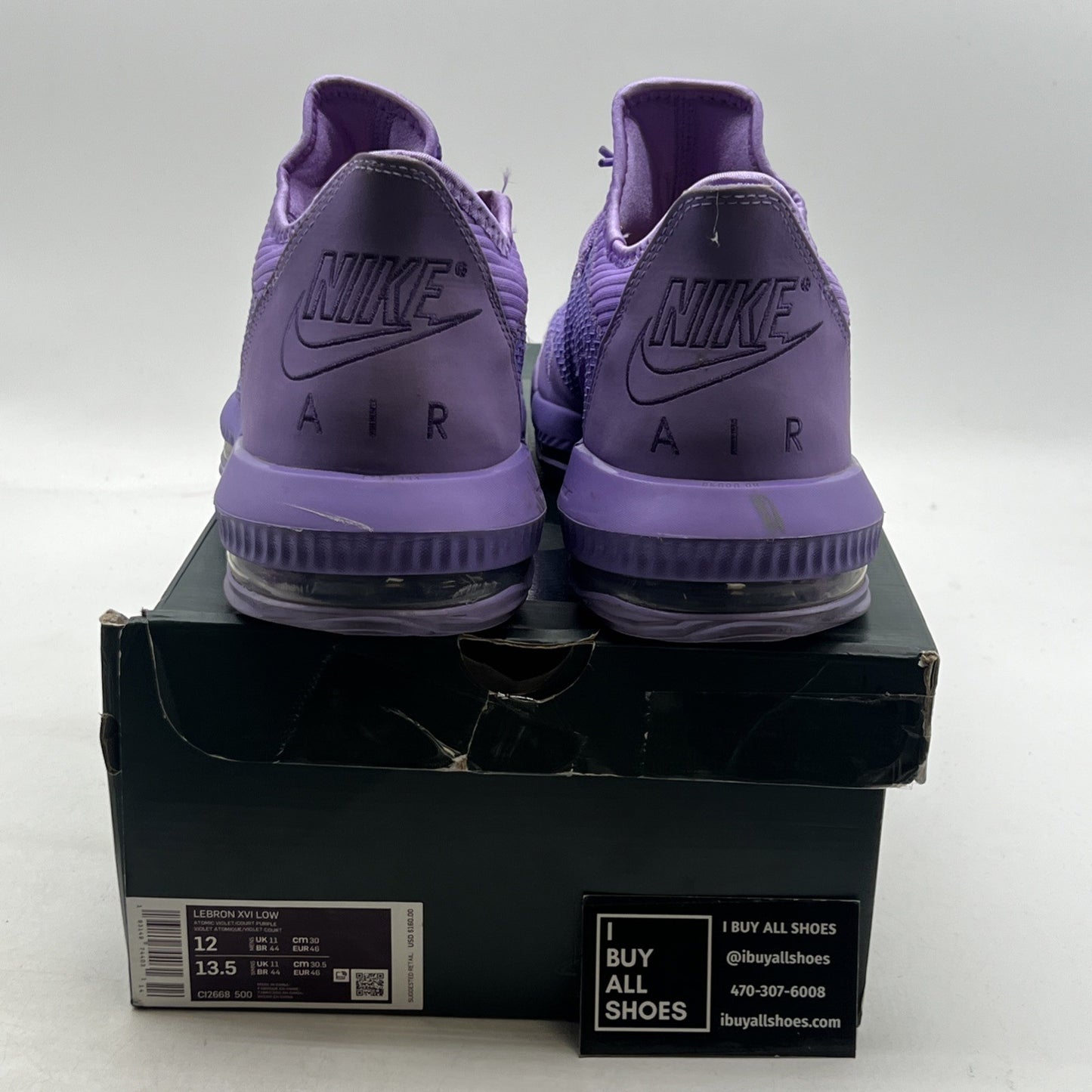 Size 12 - Nike LeBron 16 Low Atomic Purple (CL2668-500)