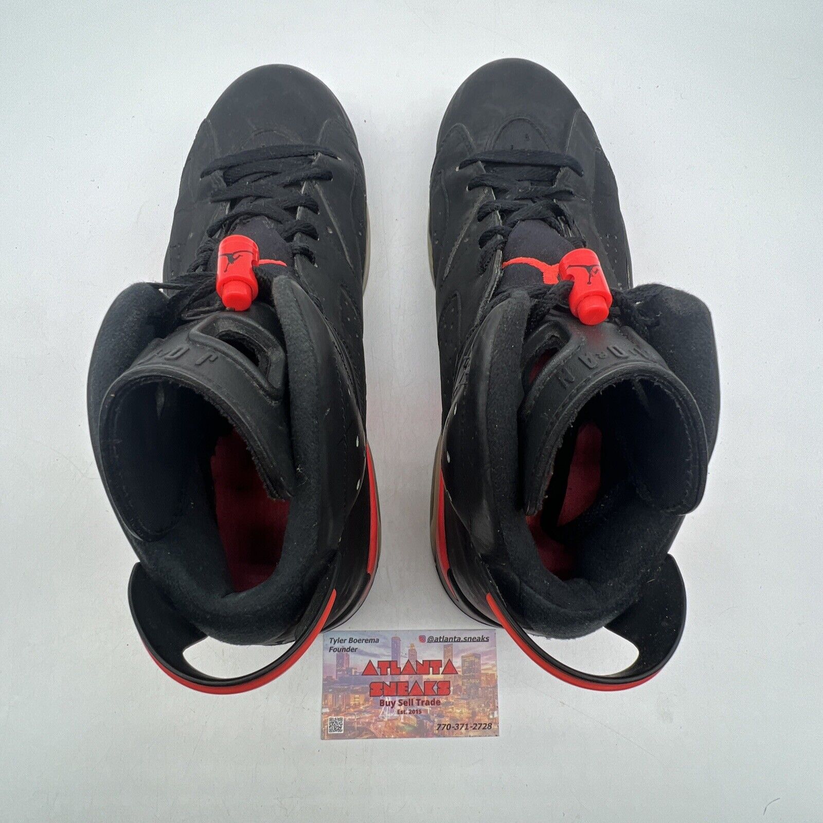 Size 10 - Jordan 6 Retro Infrared Black 2014 (384664-023)