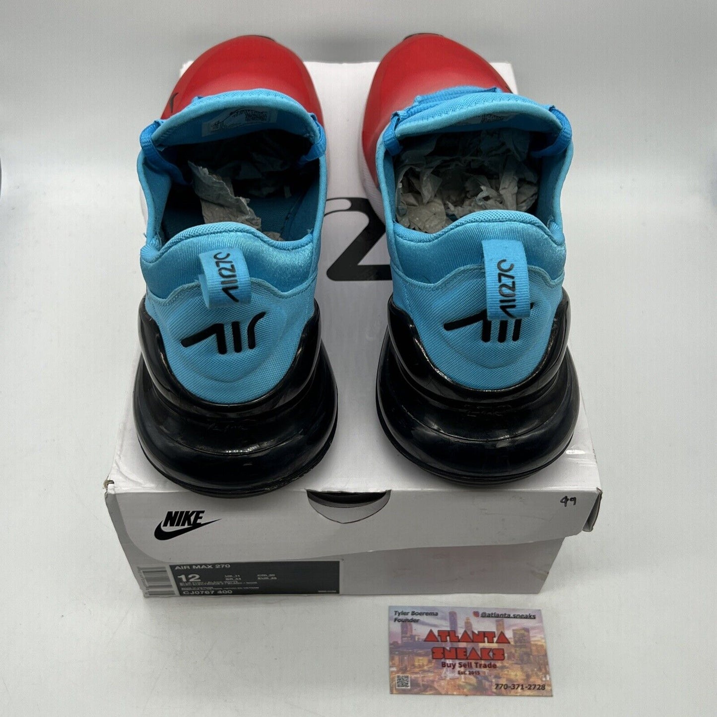 Size 12 - Nike Air Max 270 Firecracker Blue Red (CJ0767-400)