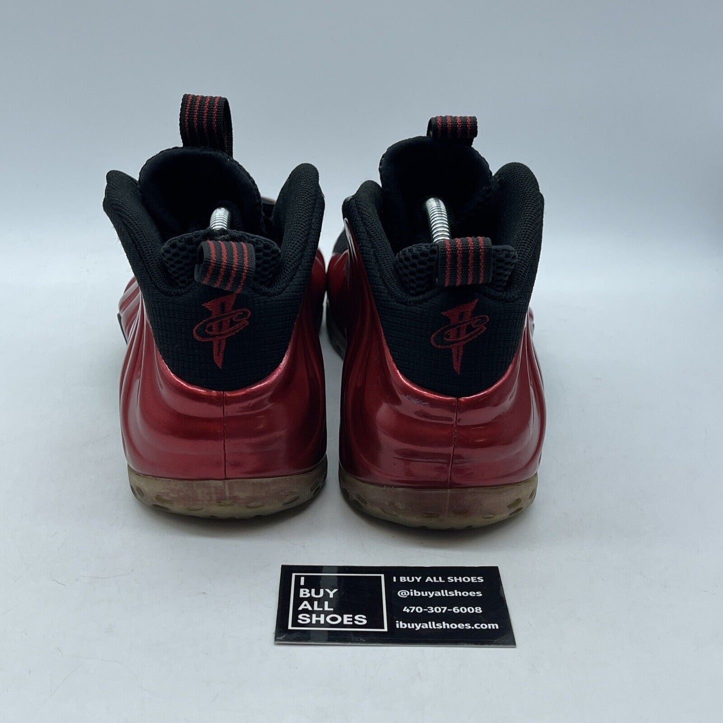 Size 10 - Nike Air Foamposite One 2012 Metallic Red Black Suede (314996-610)
