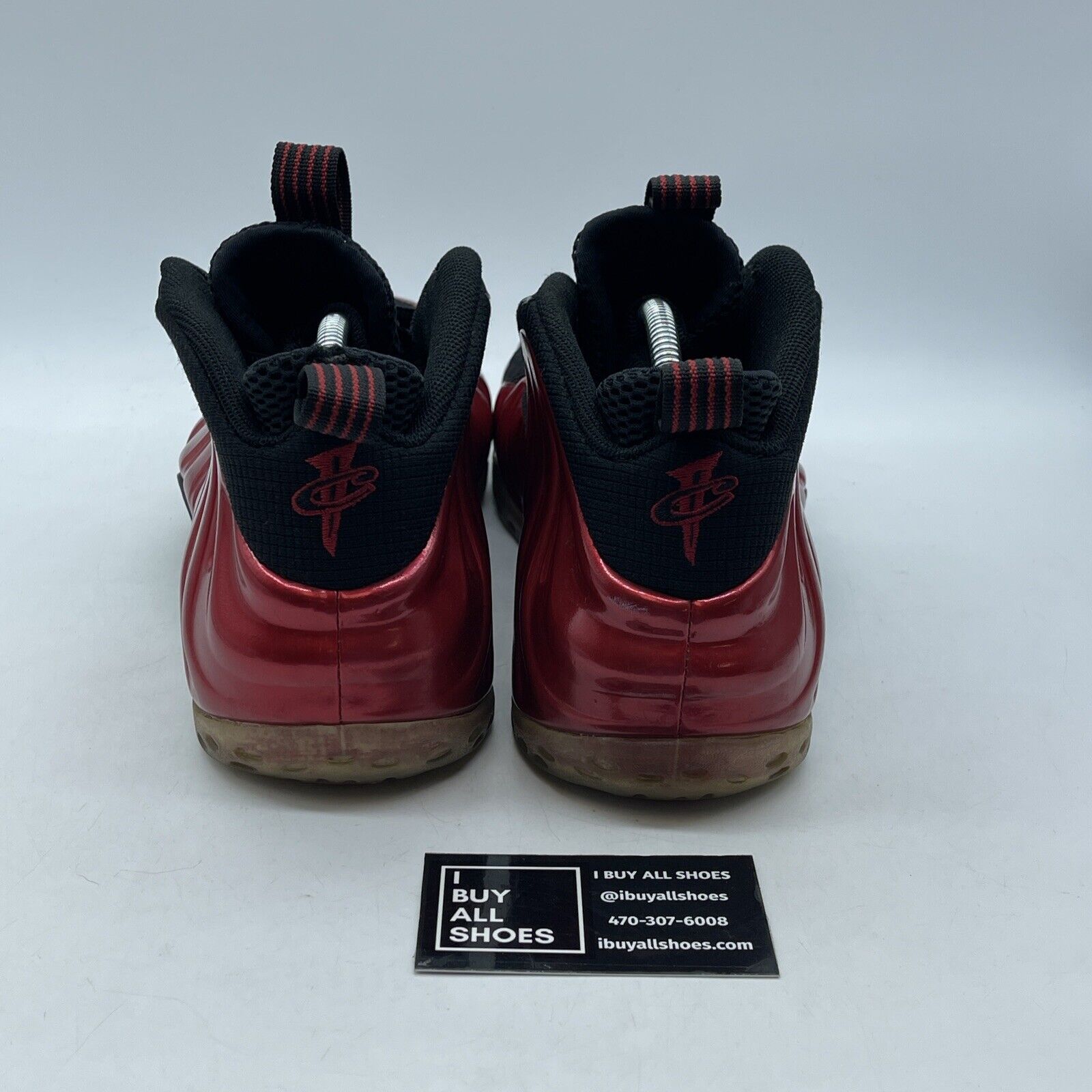 Size 10 - Nike Air Foamposite One 2012 Metallic Red Black Suede (314996-610)
