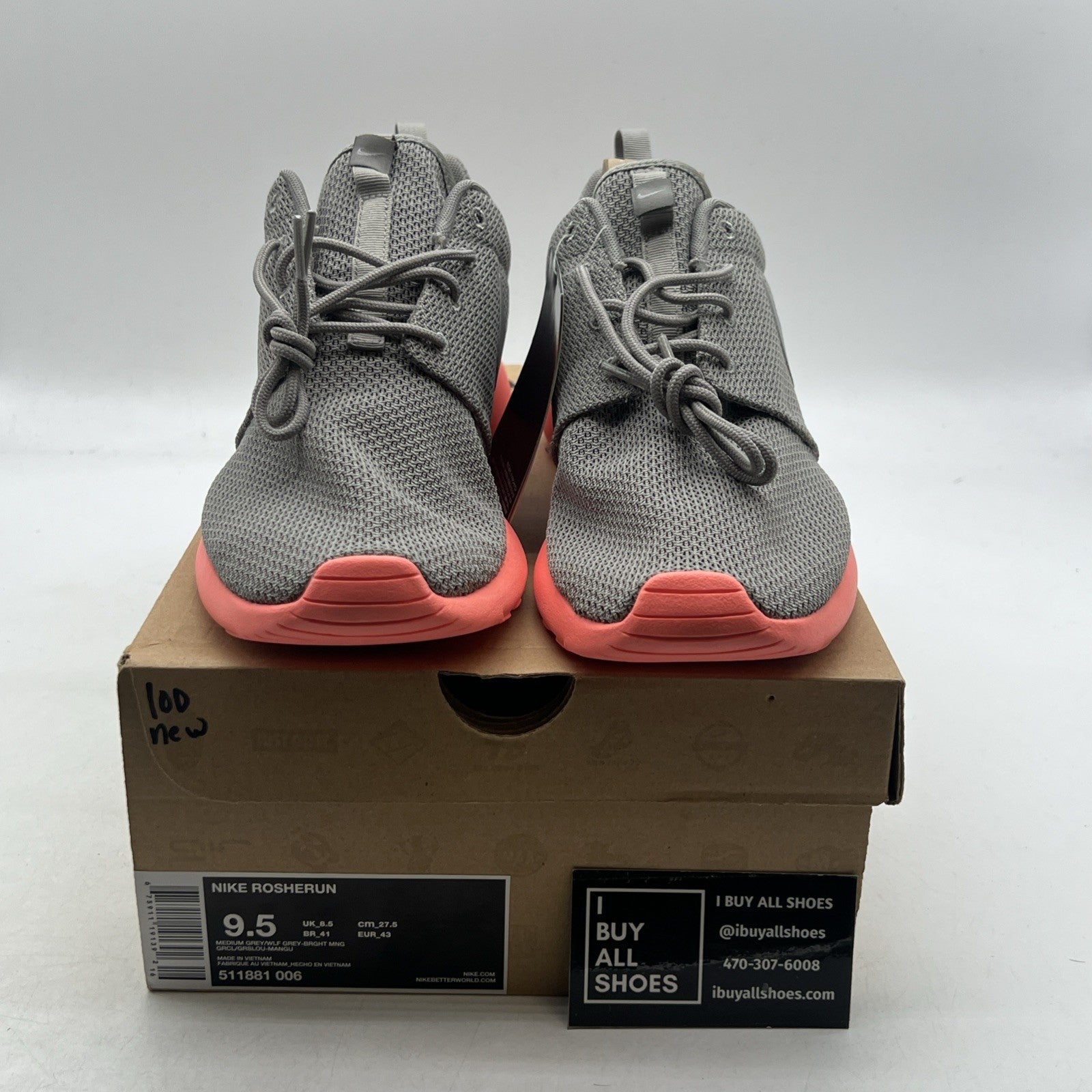 Size 9.5 - Nike Roshe Run Mango - (511881-006)