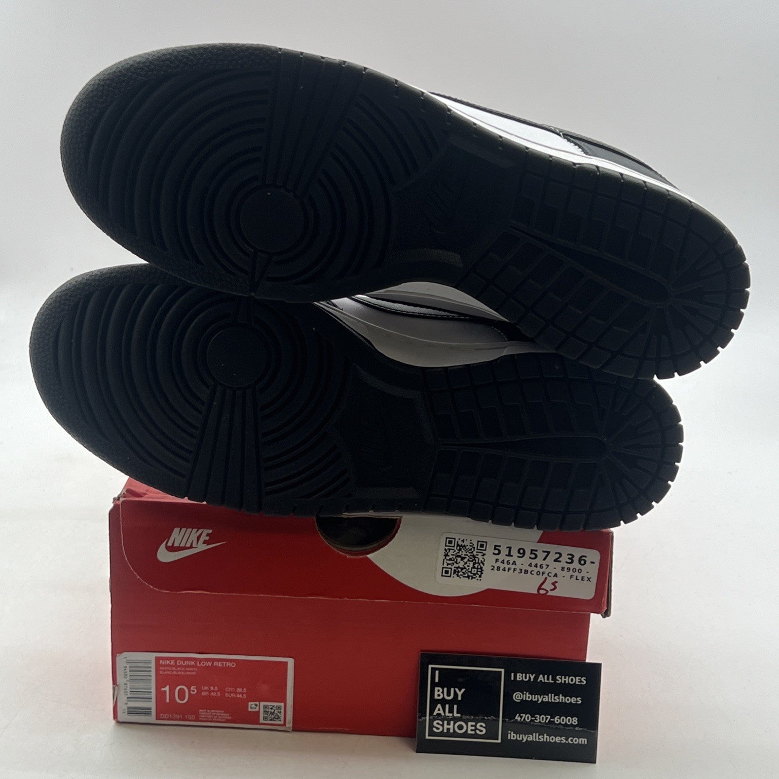 Size 10.5 - Nike Dunk Low Black White (DD1391-100)