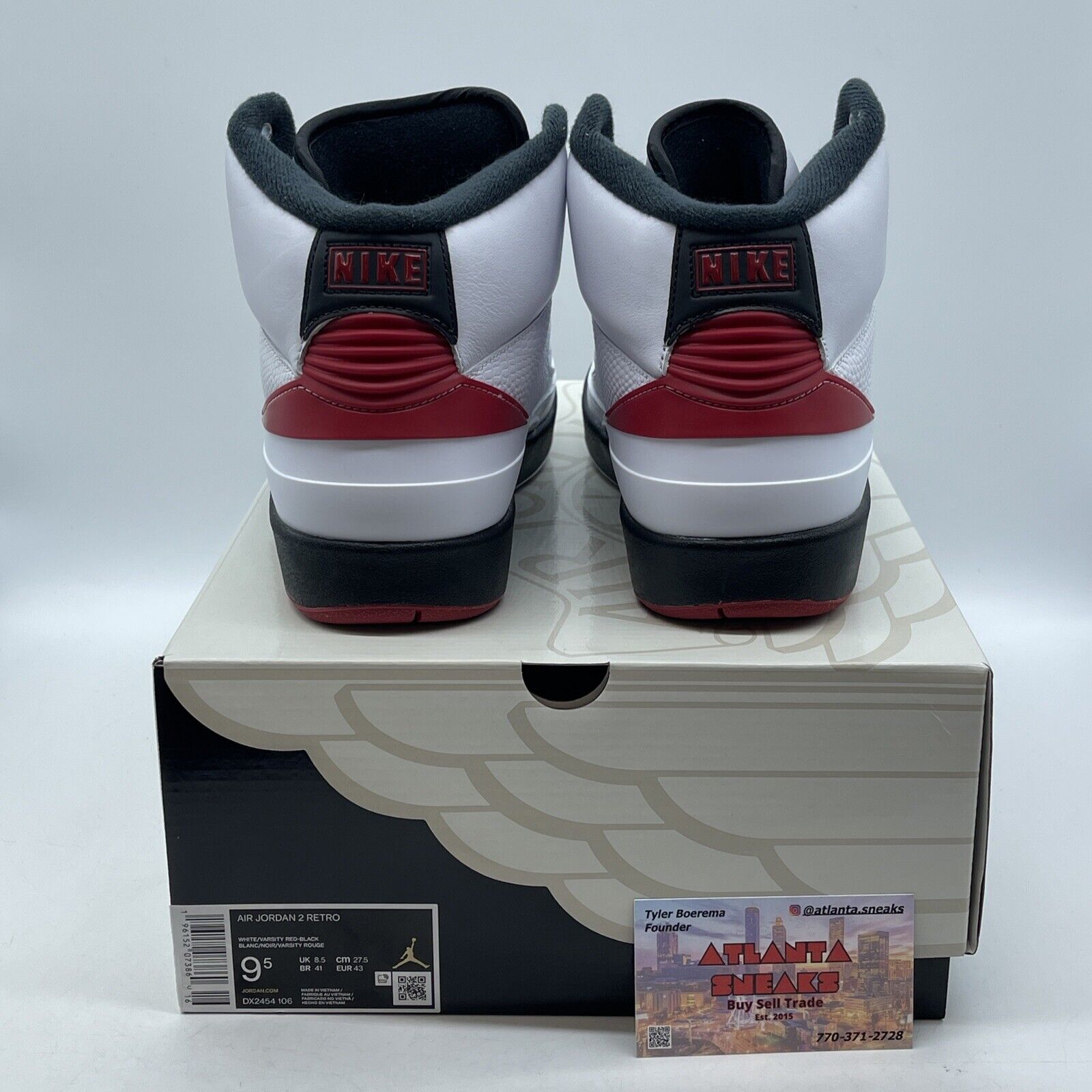 Size 9.5 - Jordan 2 Retro Mid Chicago White Red Black (DX2454-106)