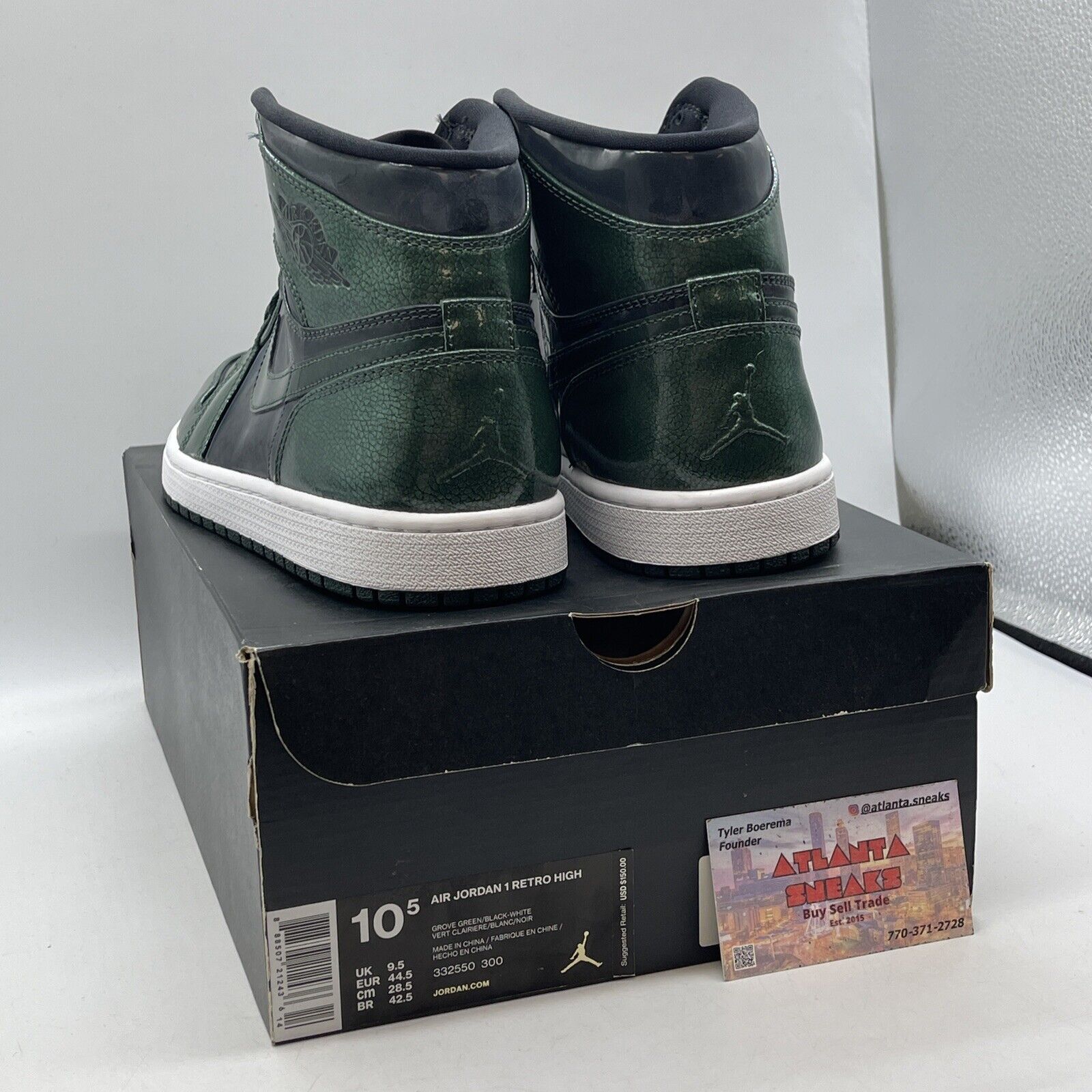 Size 10.5 - Air Jordan 1 High Anti-Gravity Machines Green Black (332550-300)