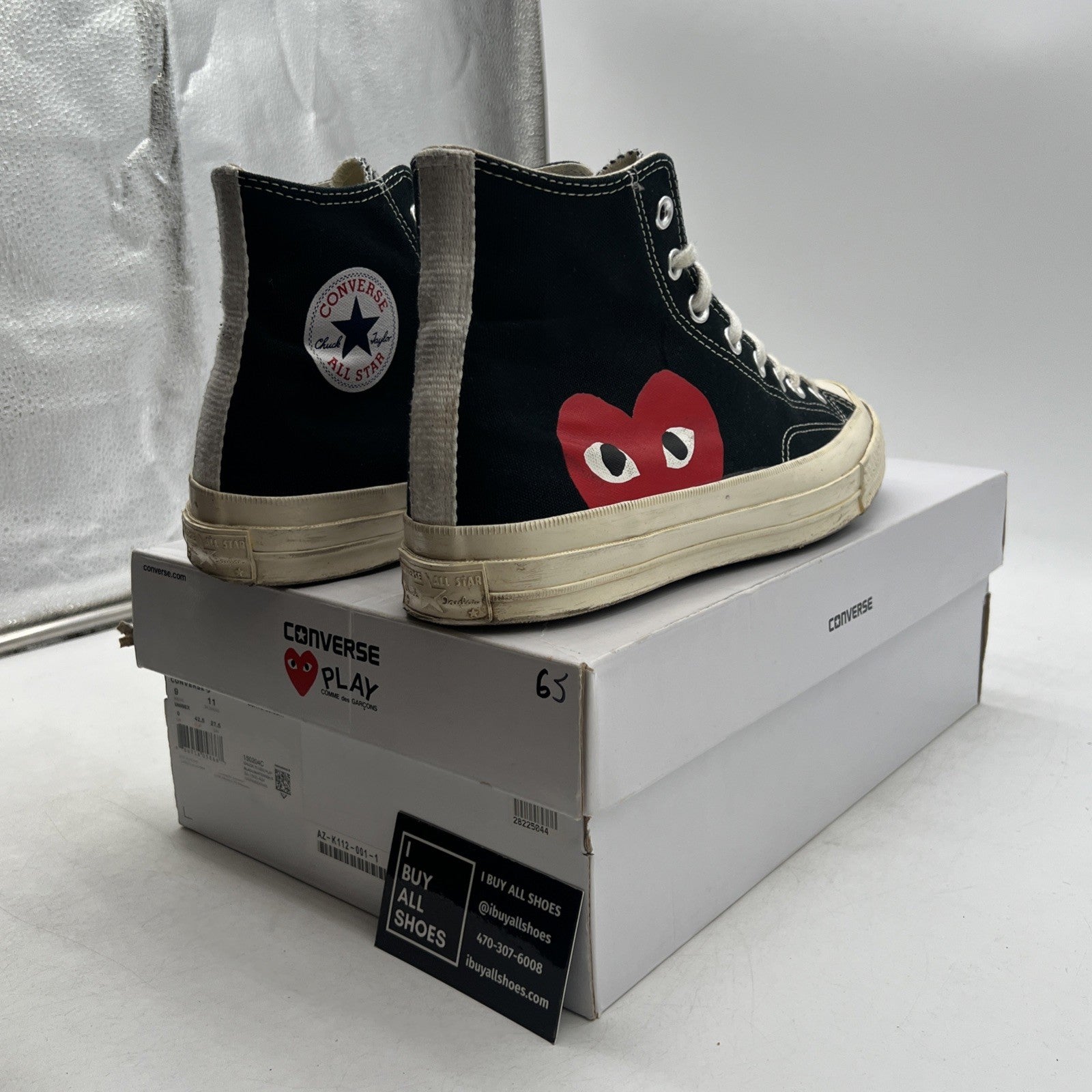 Size 9 - Converse Chuck Taylor All Star High x Comme des Garcons Play (150204C)