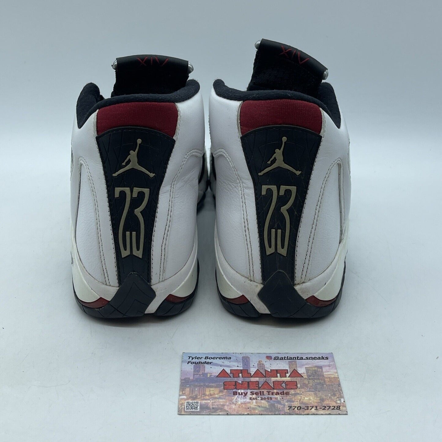 Size 8 - Air Jordan 14 Retro 2014 Black Toe Suede White Leather (487471-102)